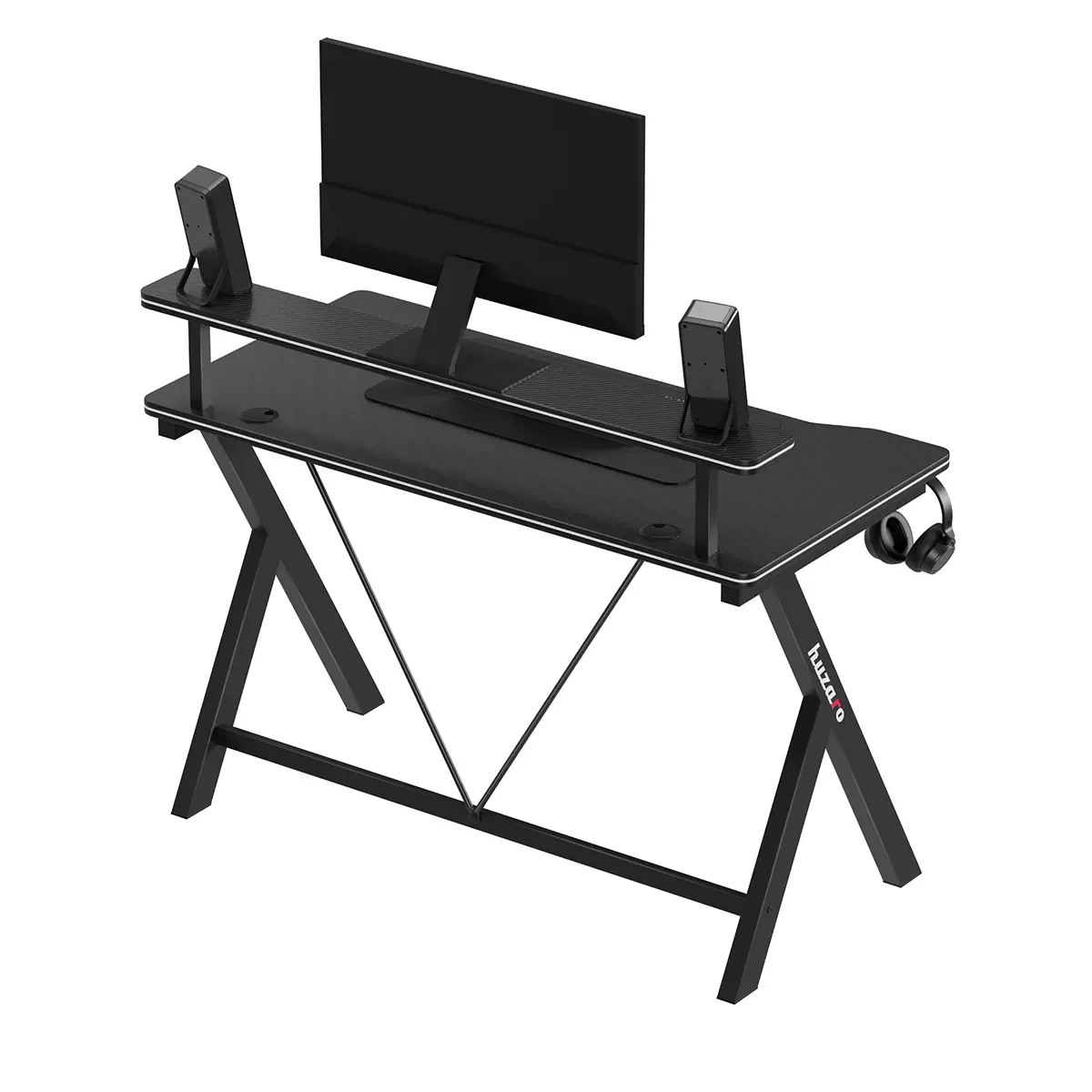 Biurko gamingowe 120 cm Huzaro Hero 1.9 Black OUTLET - Image 9