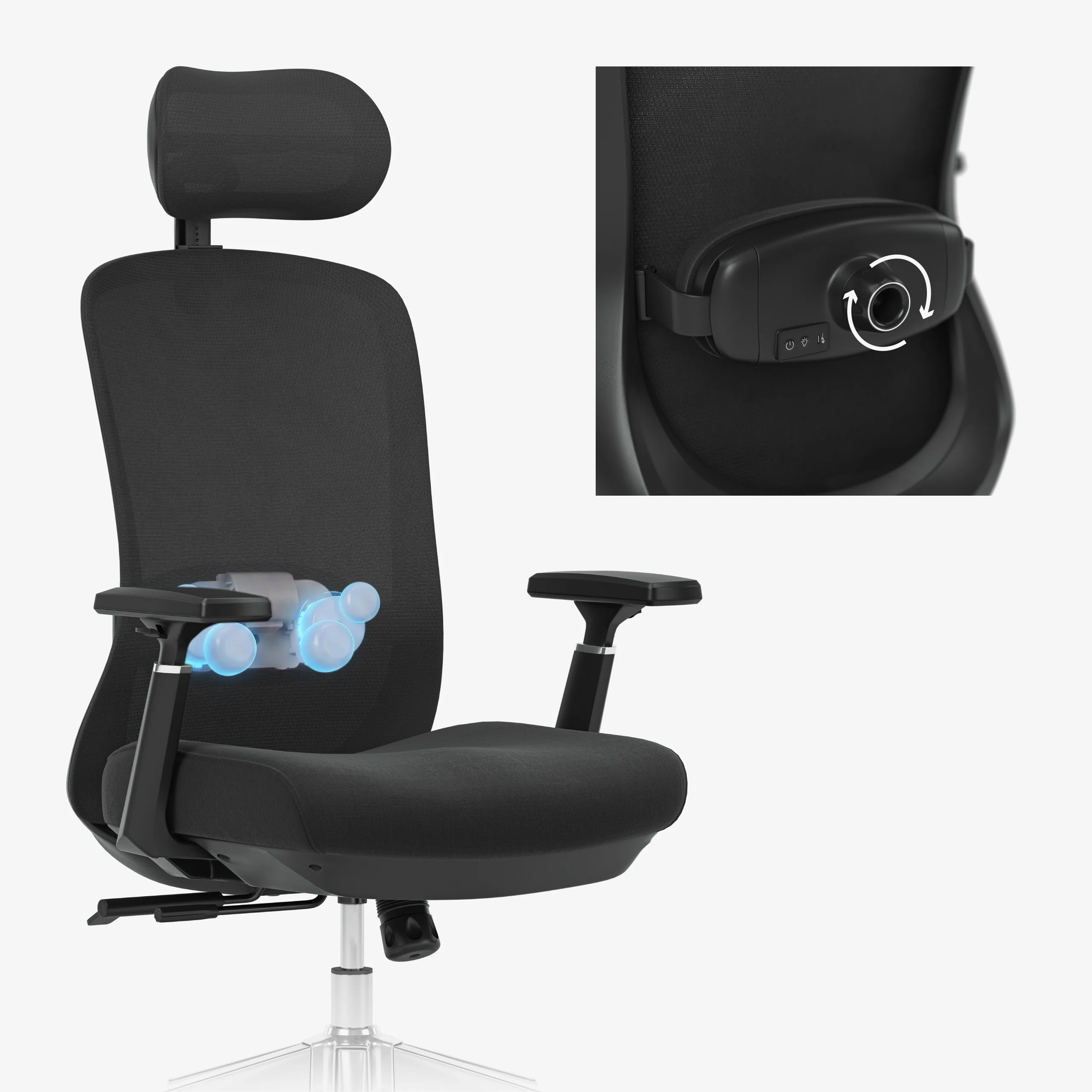 Bürostuhl mit Massage Mark Adler Leadpro 6.0 Black - Image 3