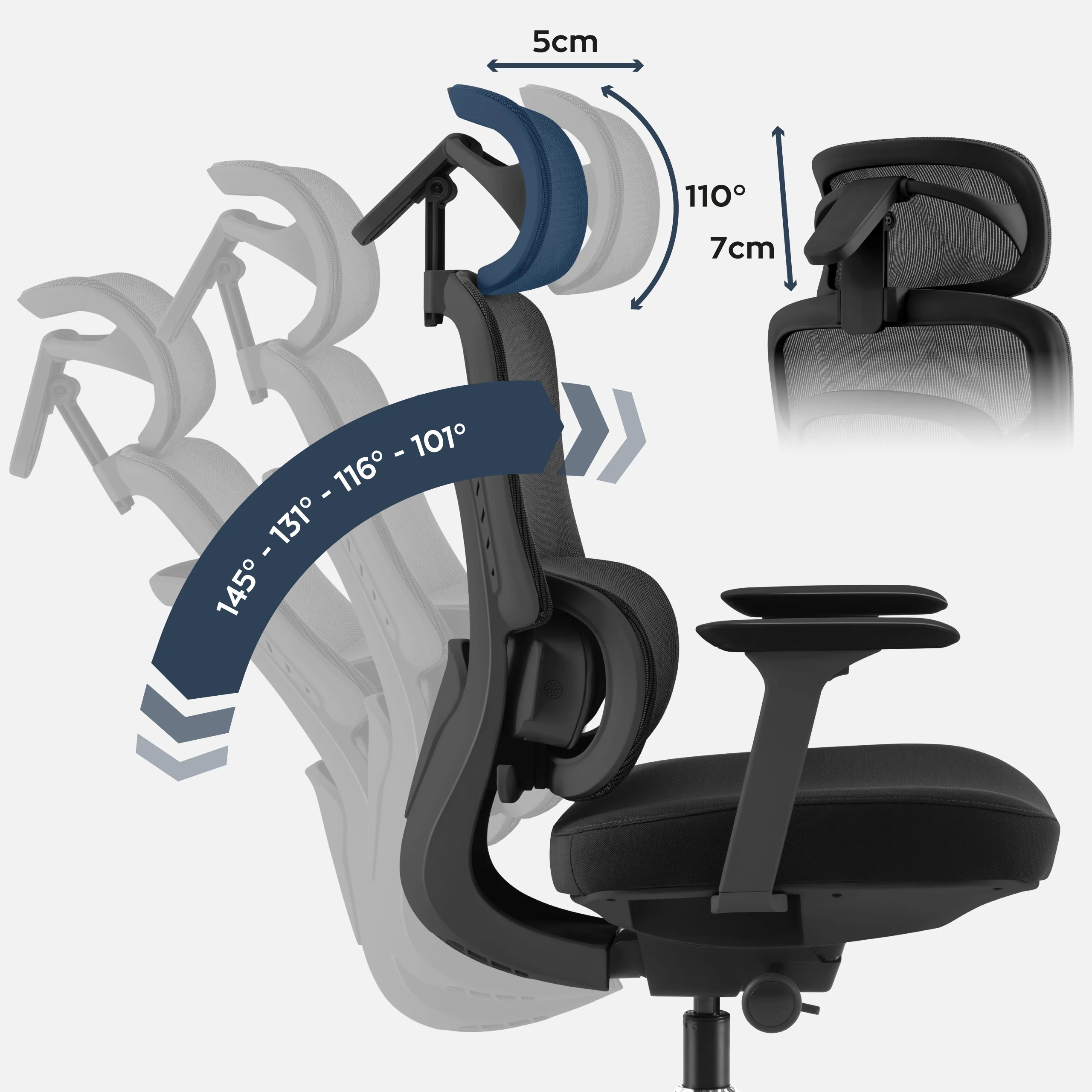 Bürostuhl mit Massagefunktion Mark Adler Visioner 6.1 Schwarz - Image 3