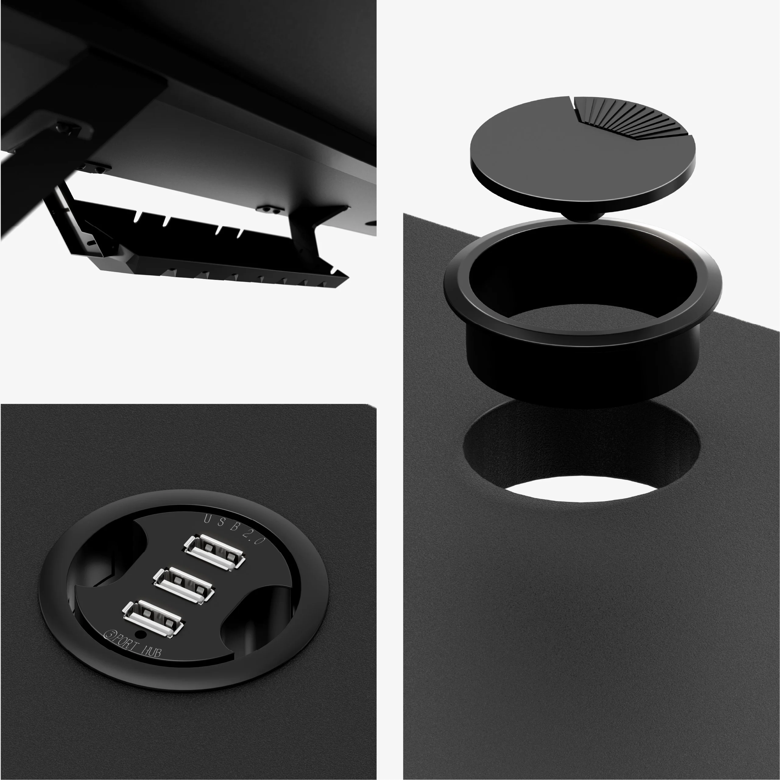 Computerschreibtisch mit Regal Mark Adler Leader 5.1 Black 115 cm - Image 23