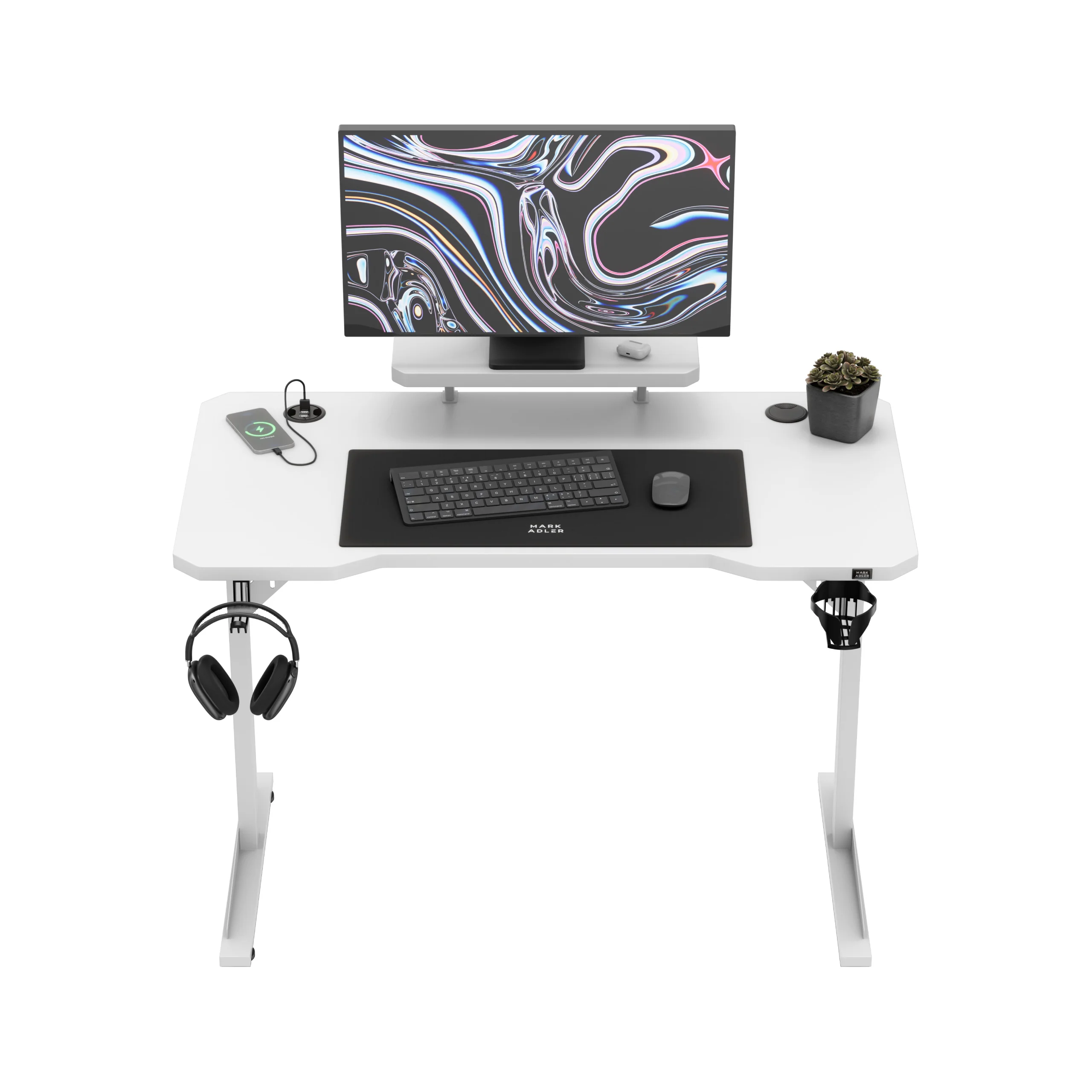 Computerschreibtisch mit Regal Mark Adler Leader 5.1 White 115 cm - Image 18