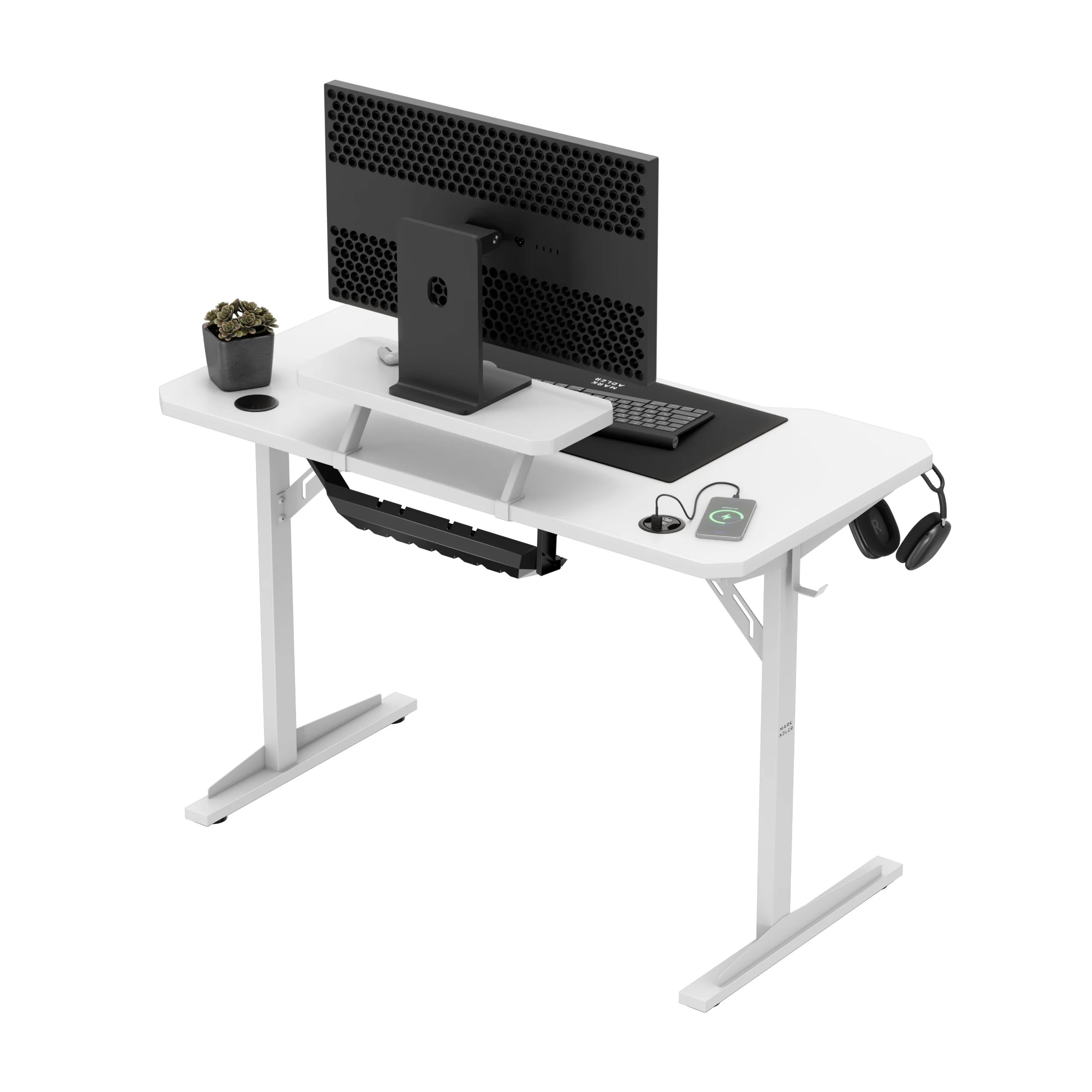 Computerschreibtisch mit Regal Mark Adler Leader 5.1 White 115 cm - Image 9