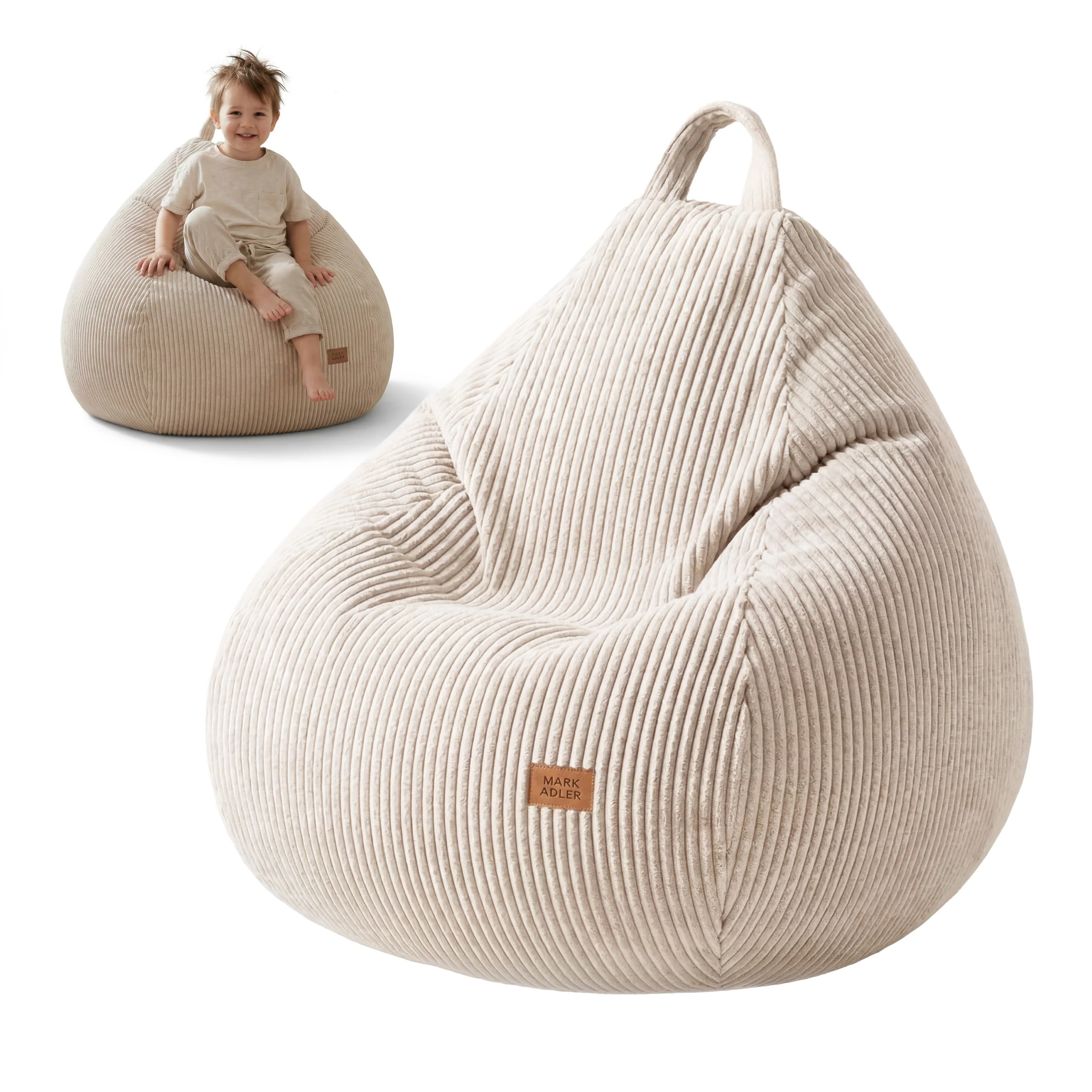 Cord-Sitzsack beige Mark Adler Comfy 1.0 Beige - Image 6