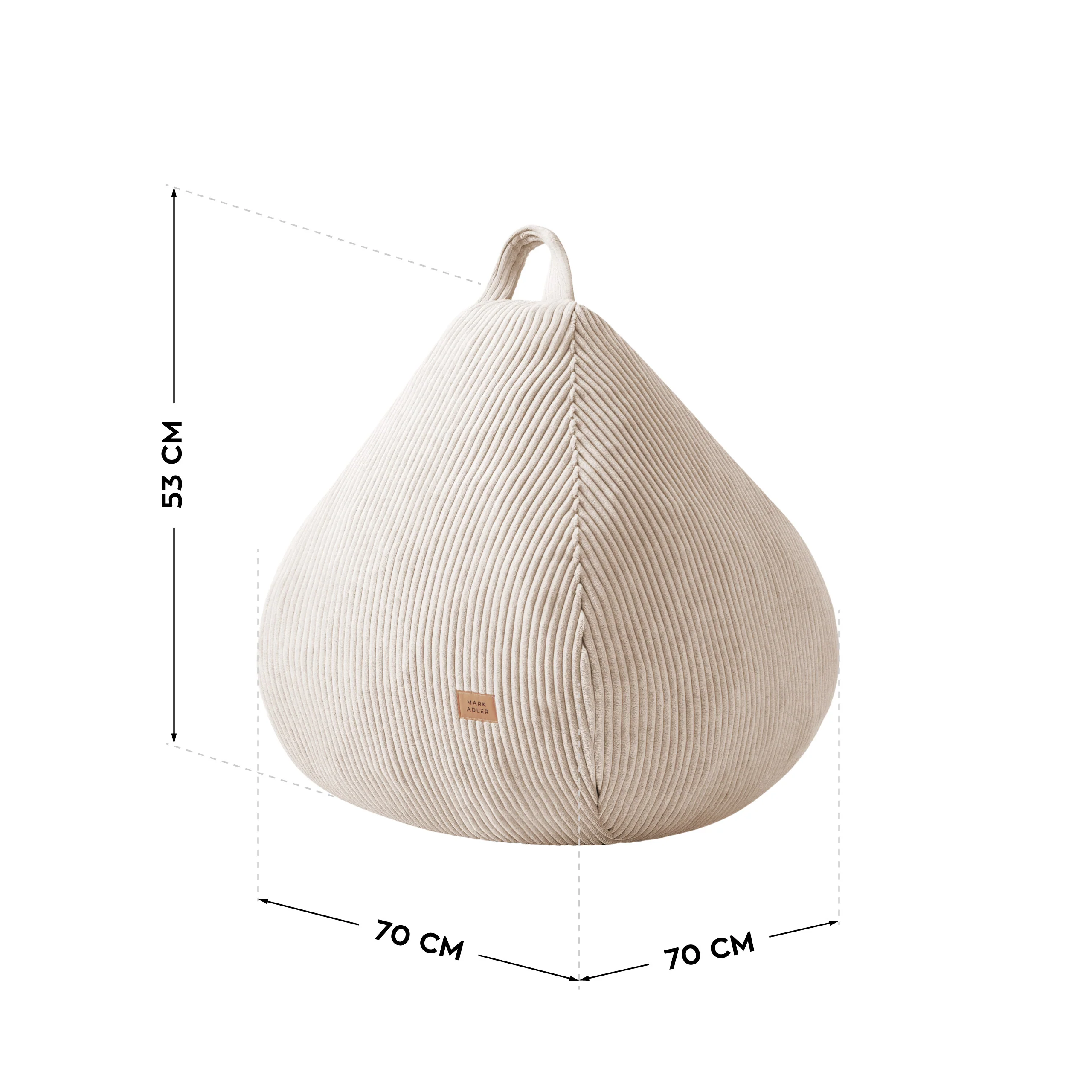 Cord-Sitzsack beige Mark Adler Comfy 1.0 Beige - Image 8