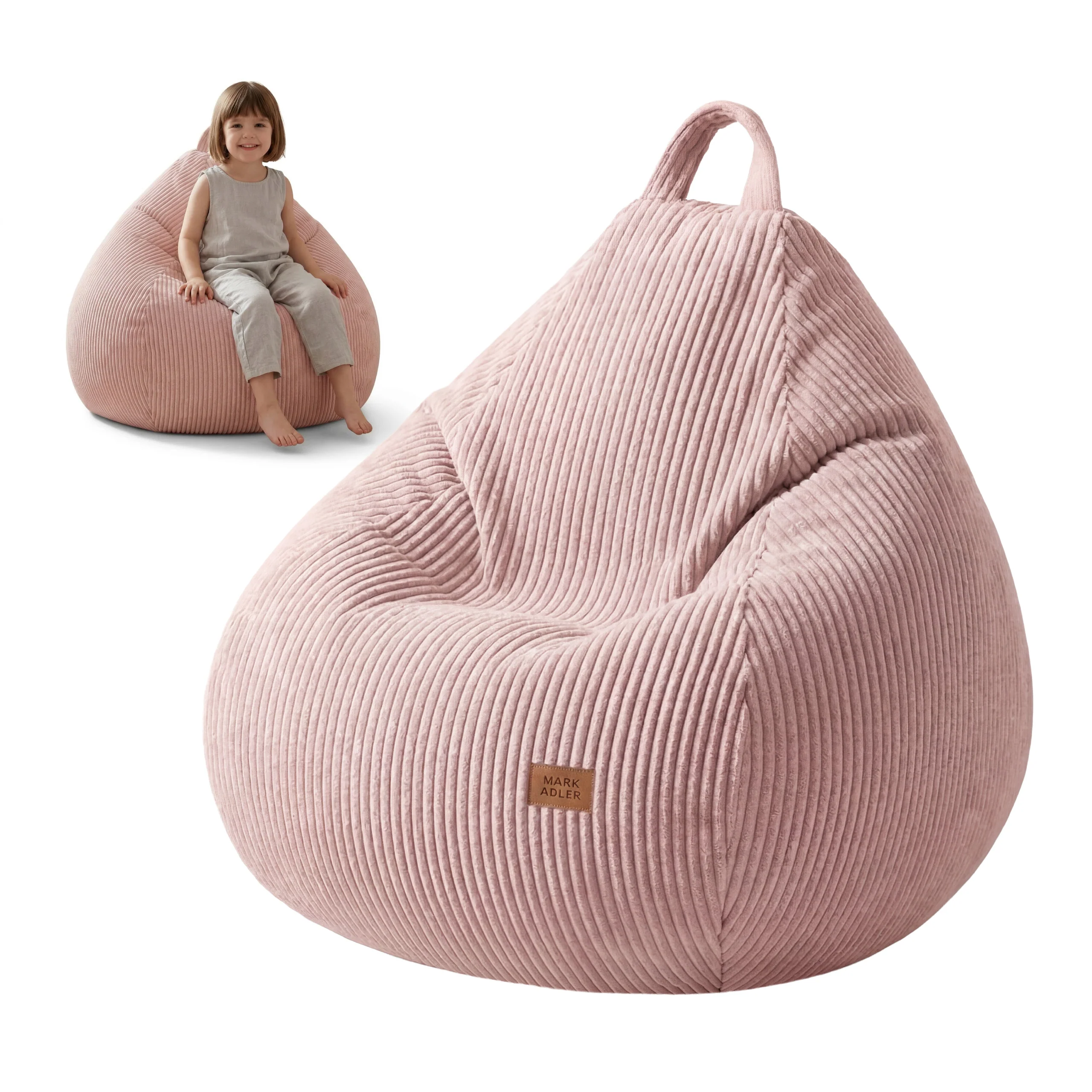 Cord-Sitzsack in Rosa Mark Adler Comfy 1.0 Pink - Image 6