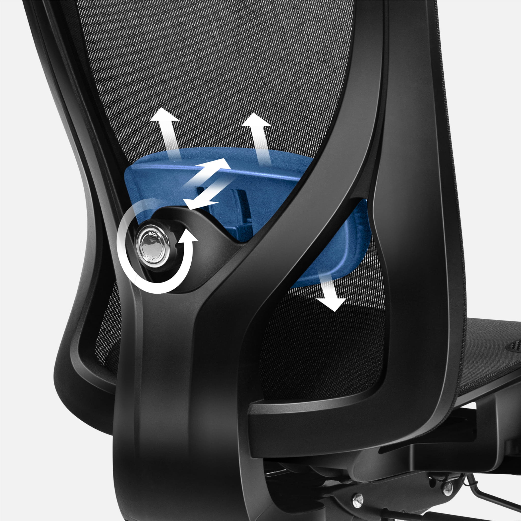 Bürostuhl Combat 7.3 Black Mesh - Image 8