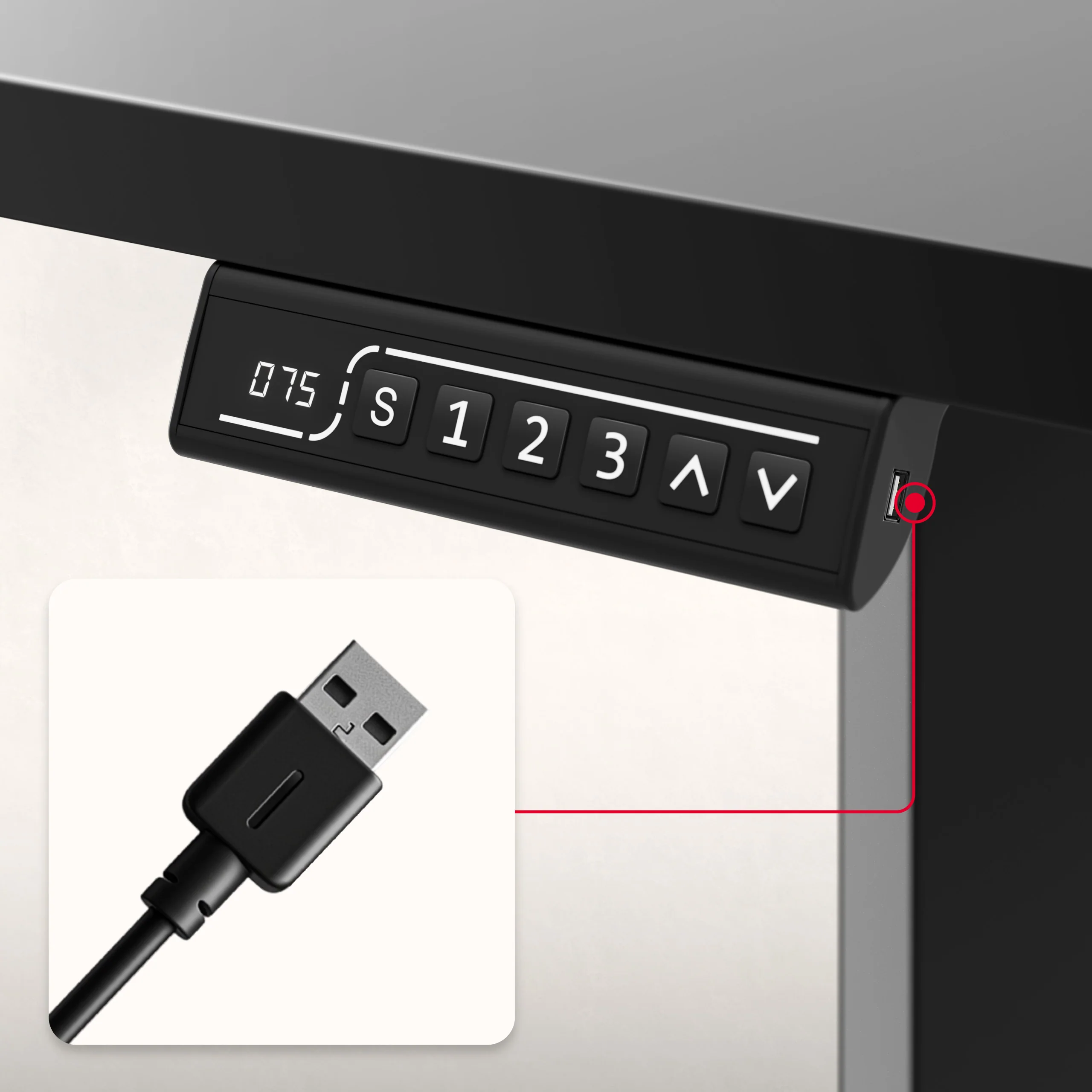 Huzaro Hero 9.1 elektrischer Eckschreibtisch schwarz - Image 5