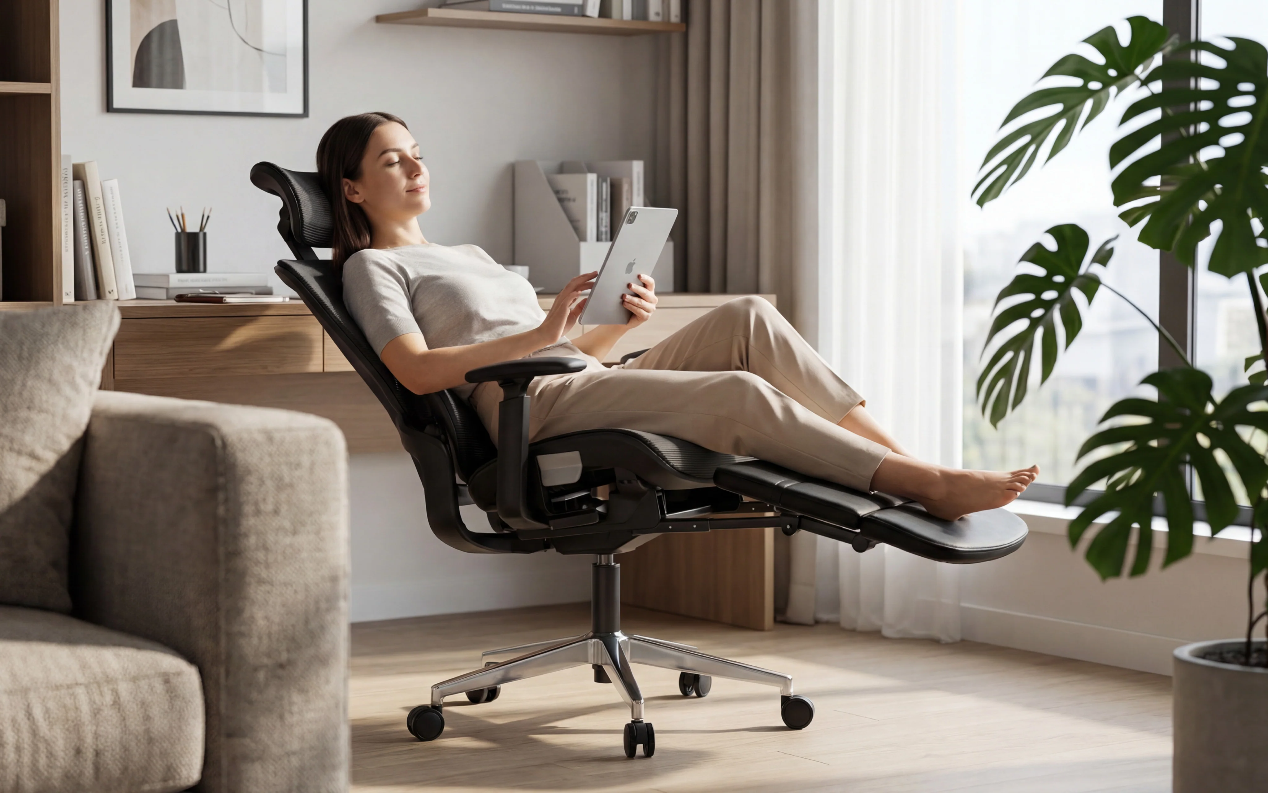 Ergonomischer Bürostuhl mit Fußstütze Mark Adler Expert 9.3 Schwarz - Image 18