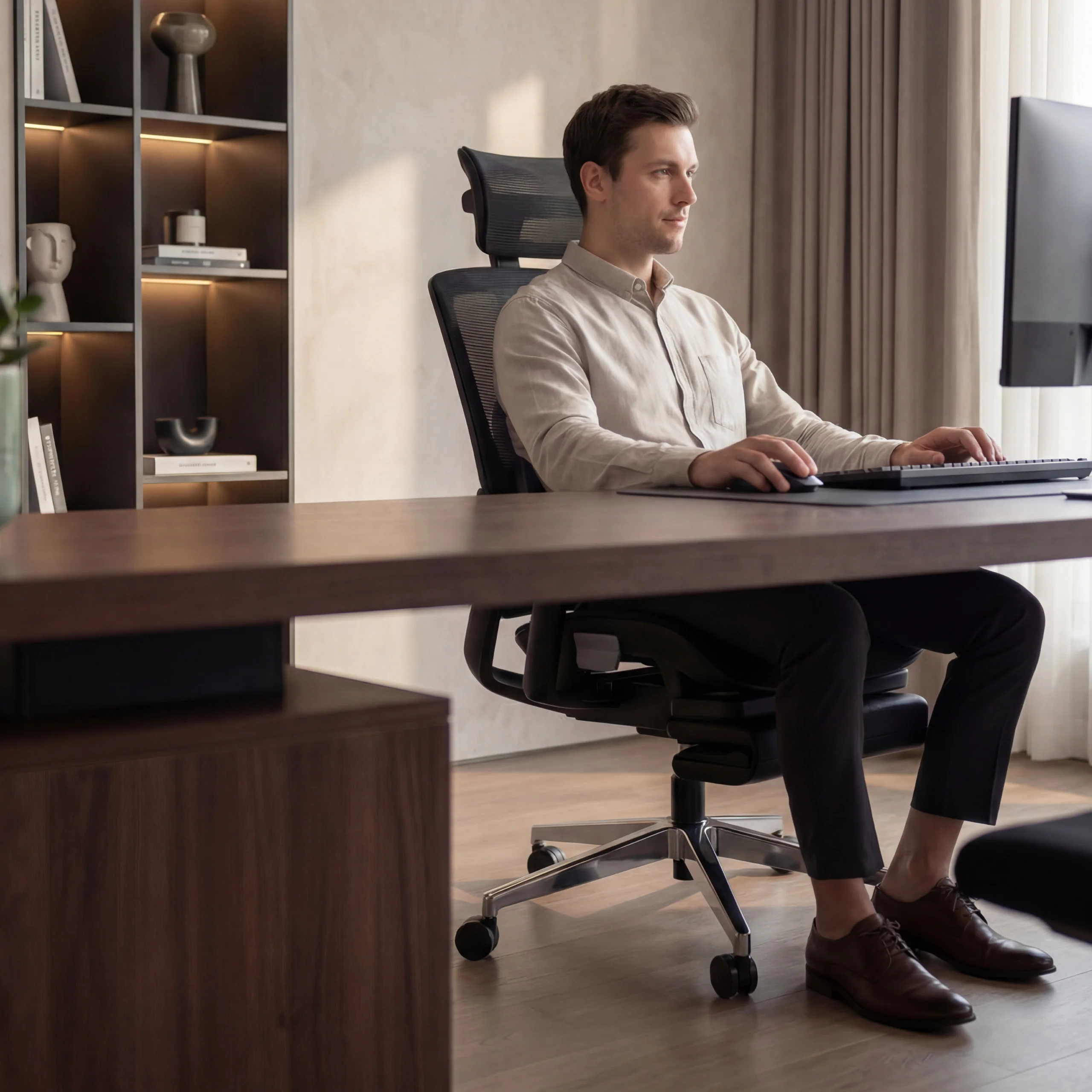 Ergonomischer Bürostuhl mit Fußstütze Mark Adler Expert 9.3 Schwarz - Image 5
