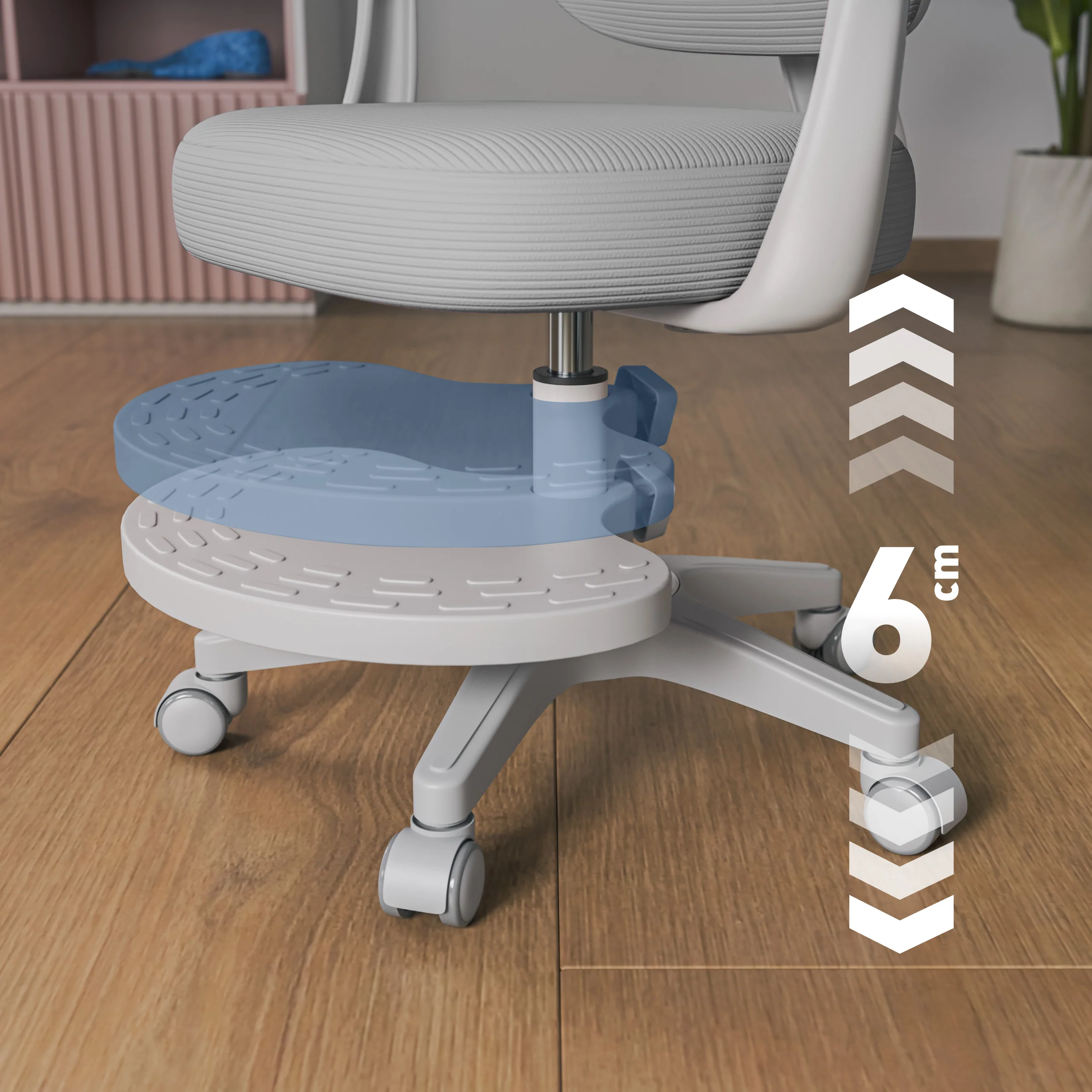 Ergonomischer Kinderschreibtischstuhl Mark Adler Junior 4.4 Grau - Image 6
