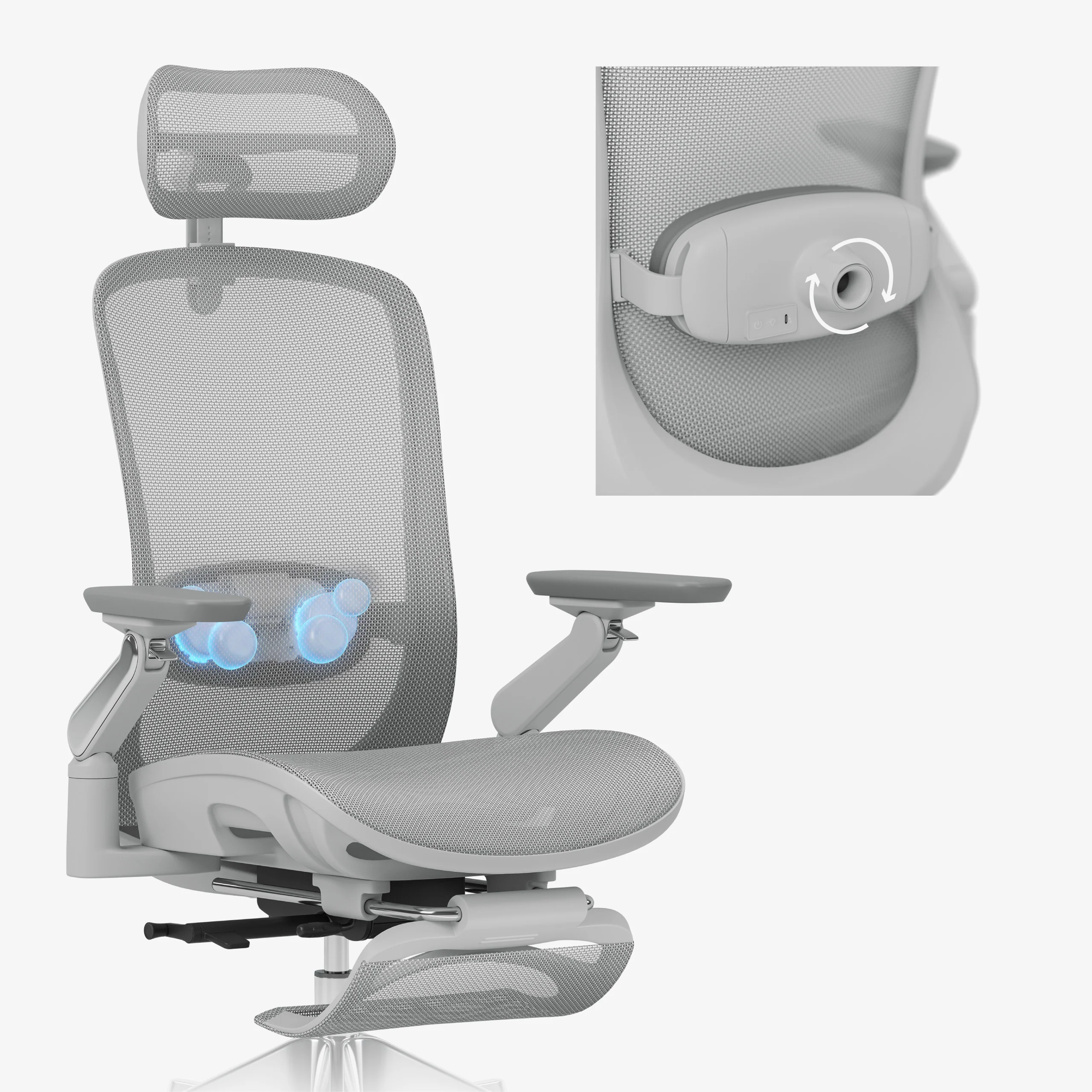 Ergonomischer Massagesessel Mark Adler Leadpro 8.7 Grey - Image 5