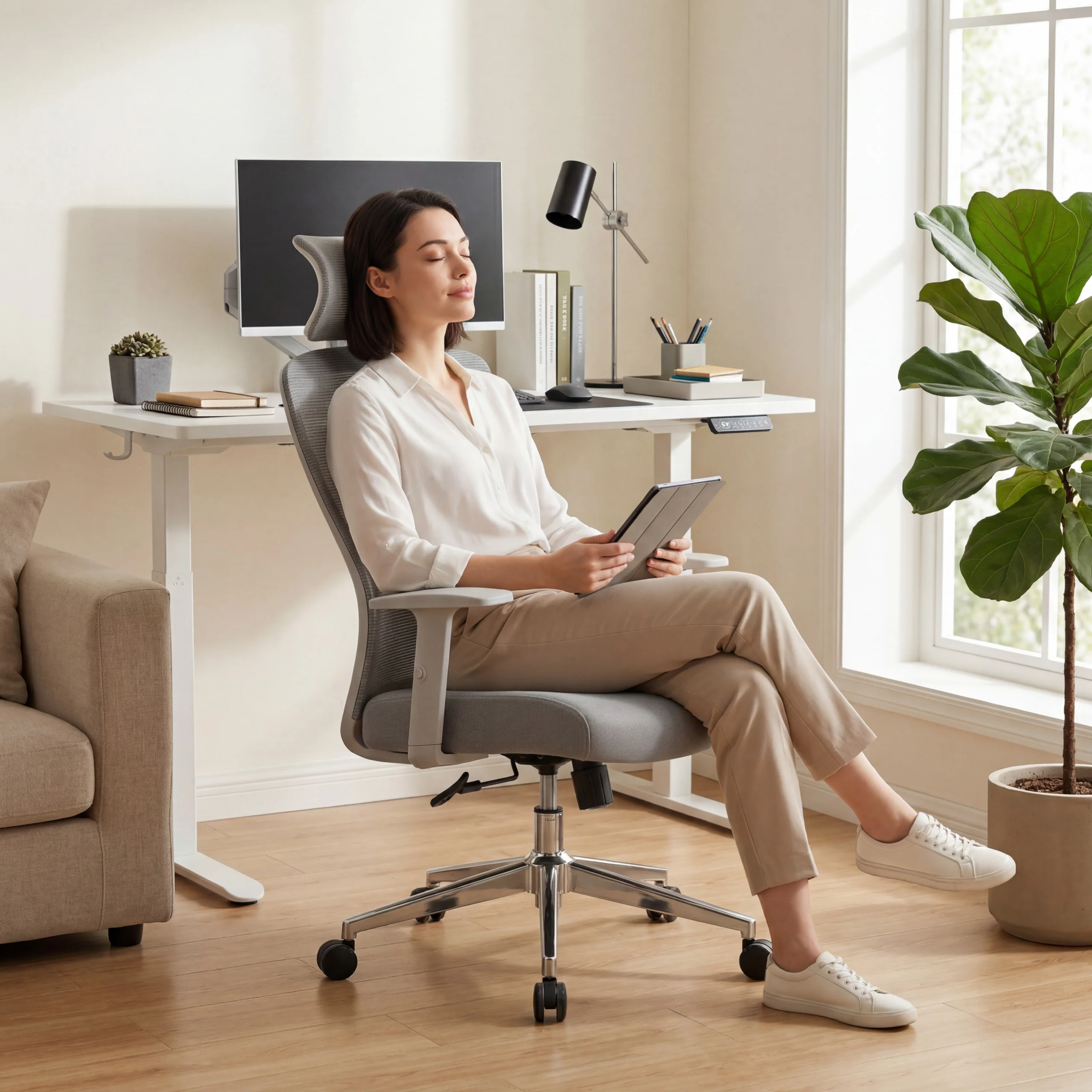 Fotel ergonomiczny biurowy Mark Adler Manager 2.6 Grey - Image 14