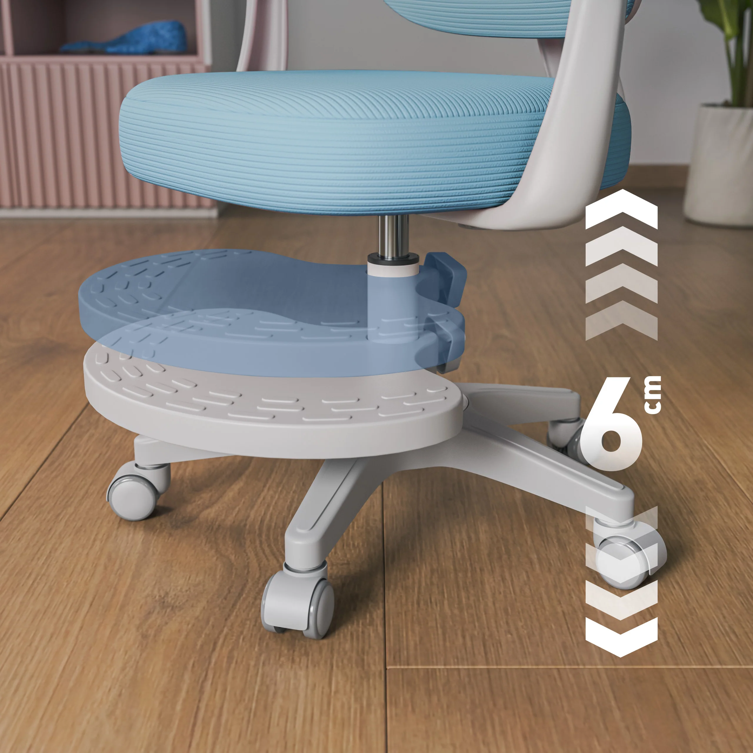 Mark Adler Junior 4.4 Blauer ergonomischer Kinderstuhl - Image 7