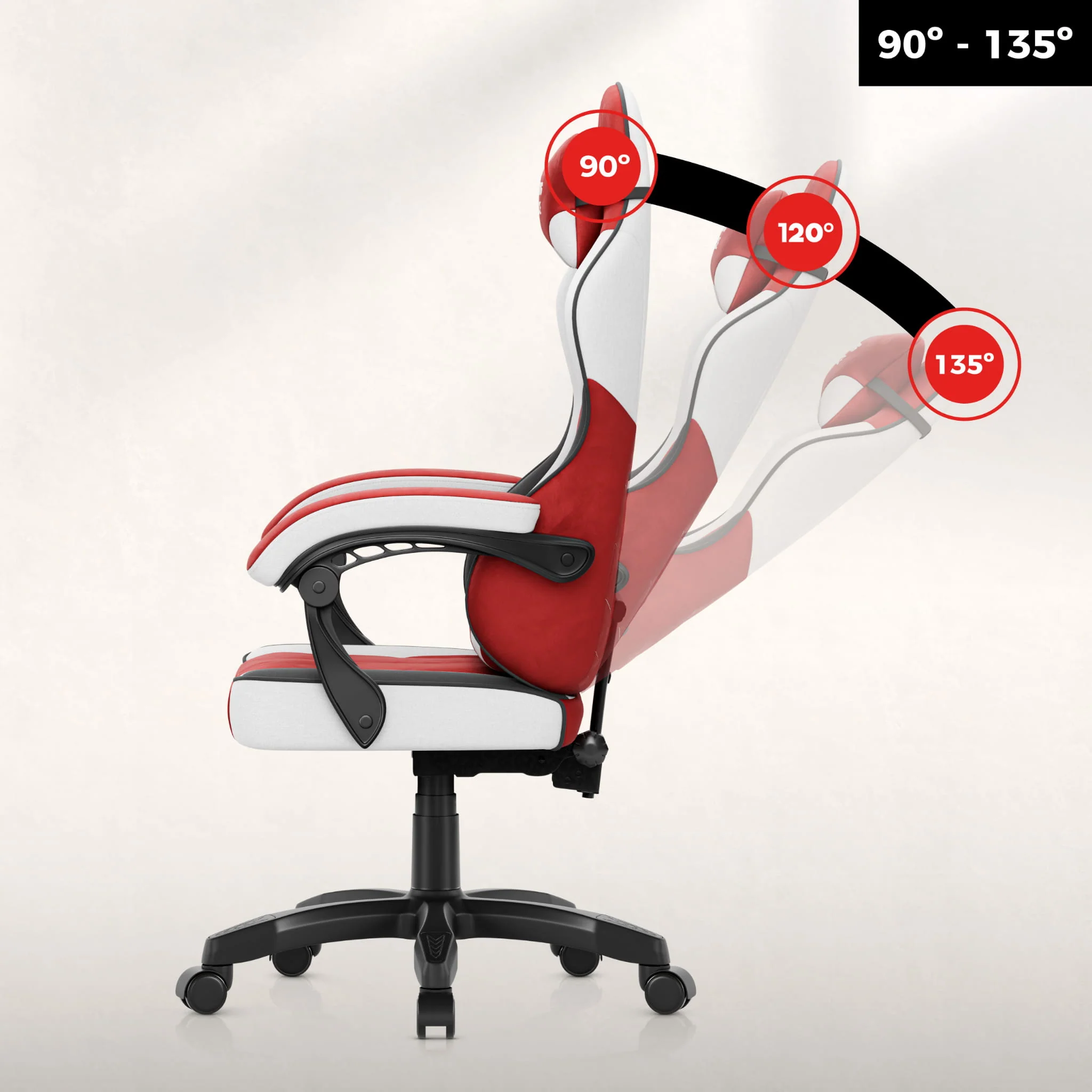 Huzaro Force 2.7 Gaming-Stuhl aus rotem Samt - Image 5