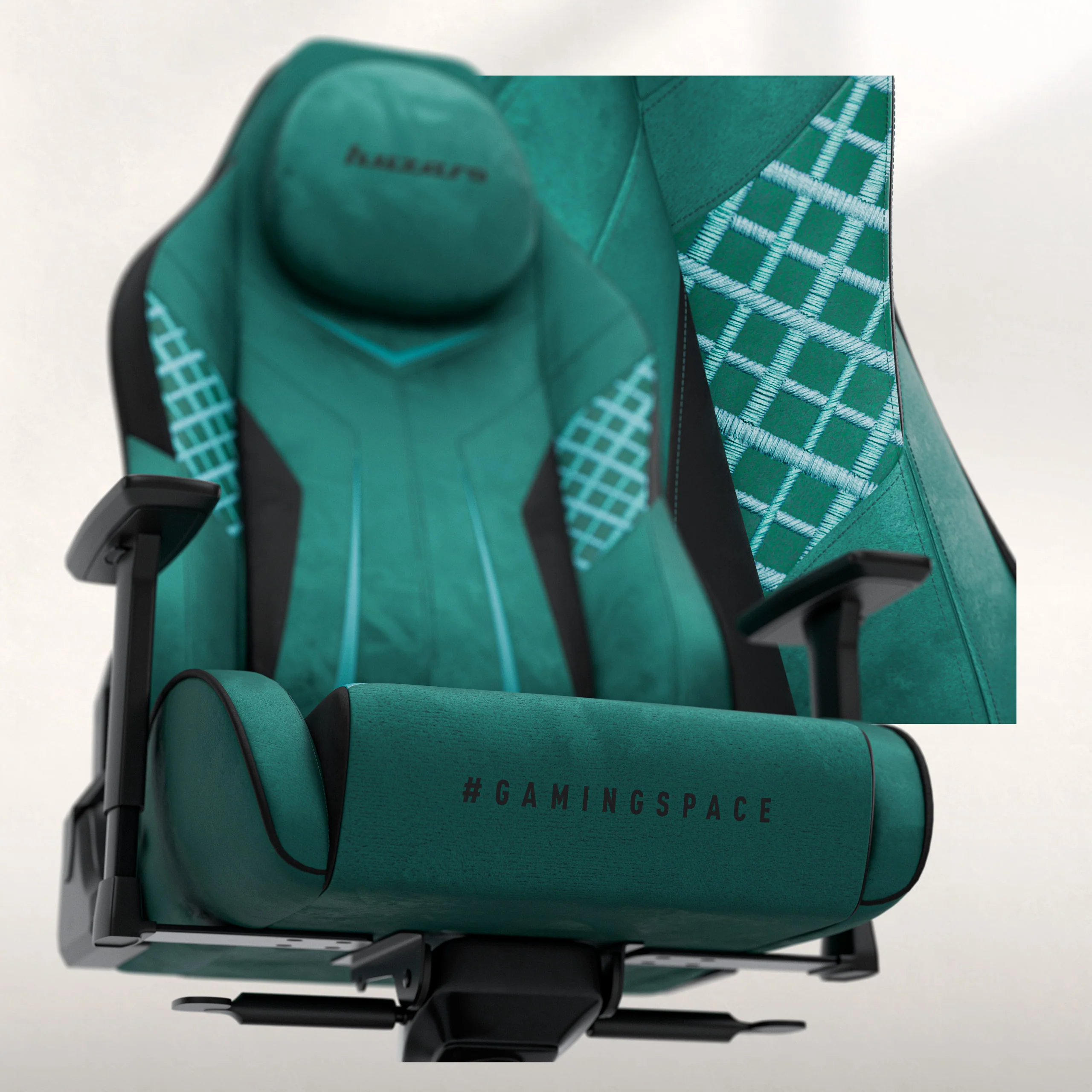 Fotel gamingowy zamszowy Huzaro Force 8.3 Green - Image 9