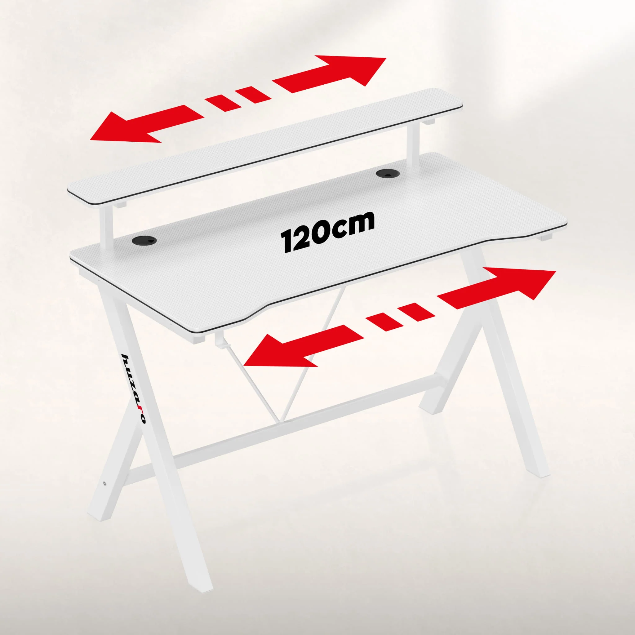 Gaming-Schreibtisch 120 cm Huzaro Hero 1.9 Weiß - Image 13