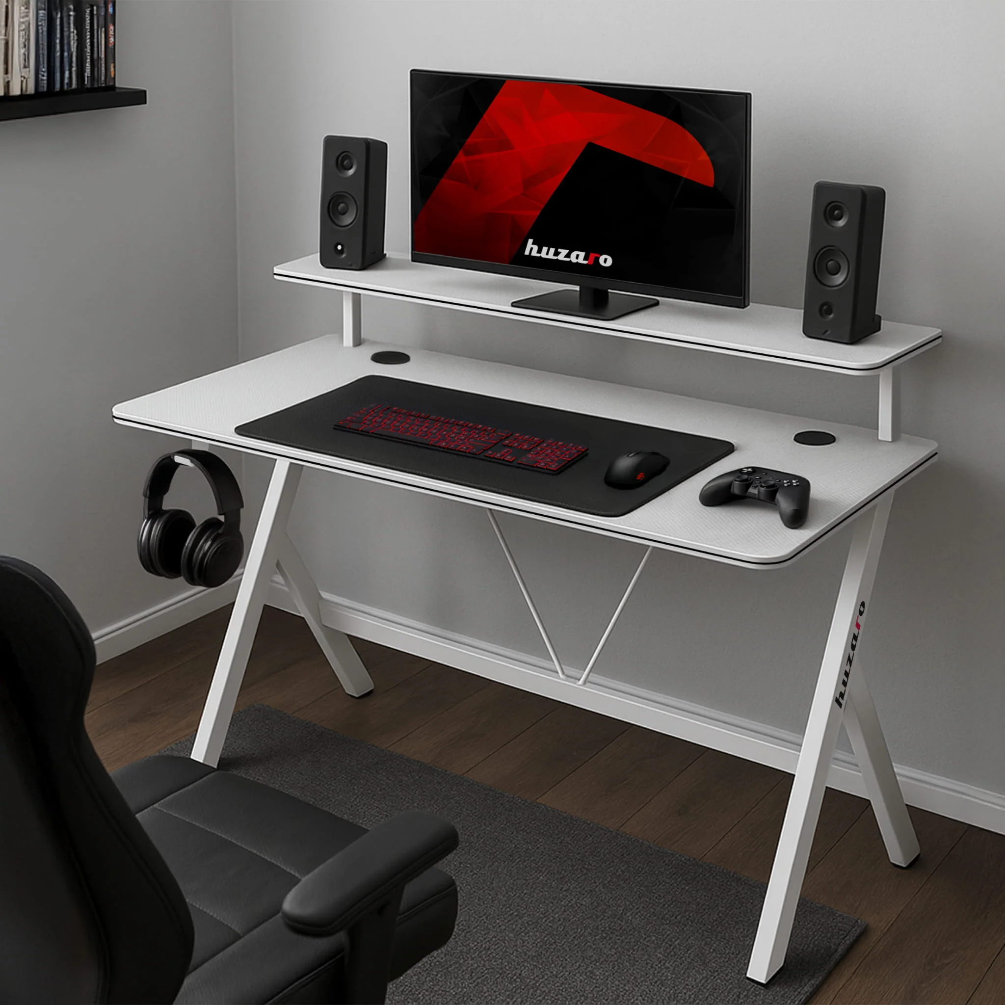 Gaming-Schreibtisch 120 cm Huzaro Hero 1.9 Weiß - Image 4