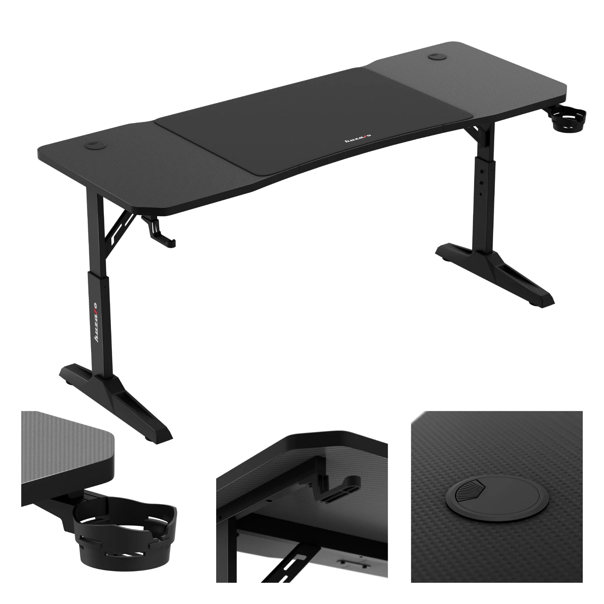Gaming-Schreibtisch Huzaro Hero 4.6 Schwarz 160 cm - Image 14