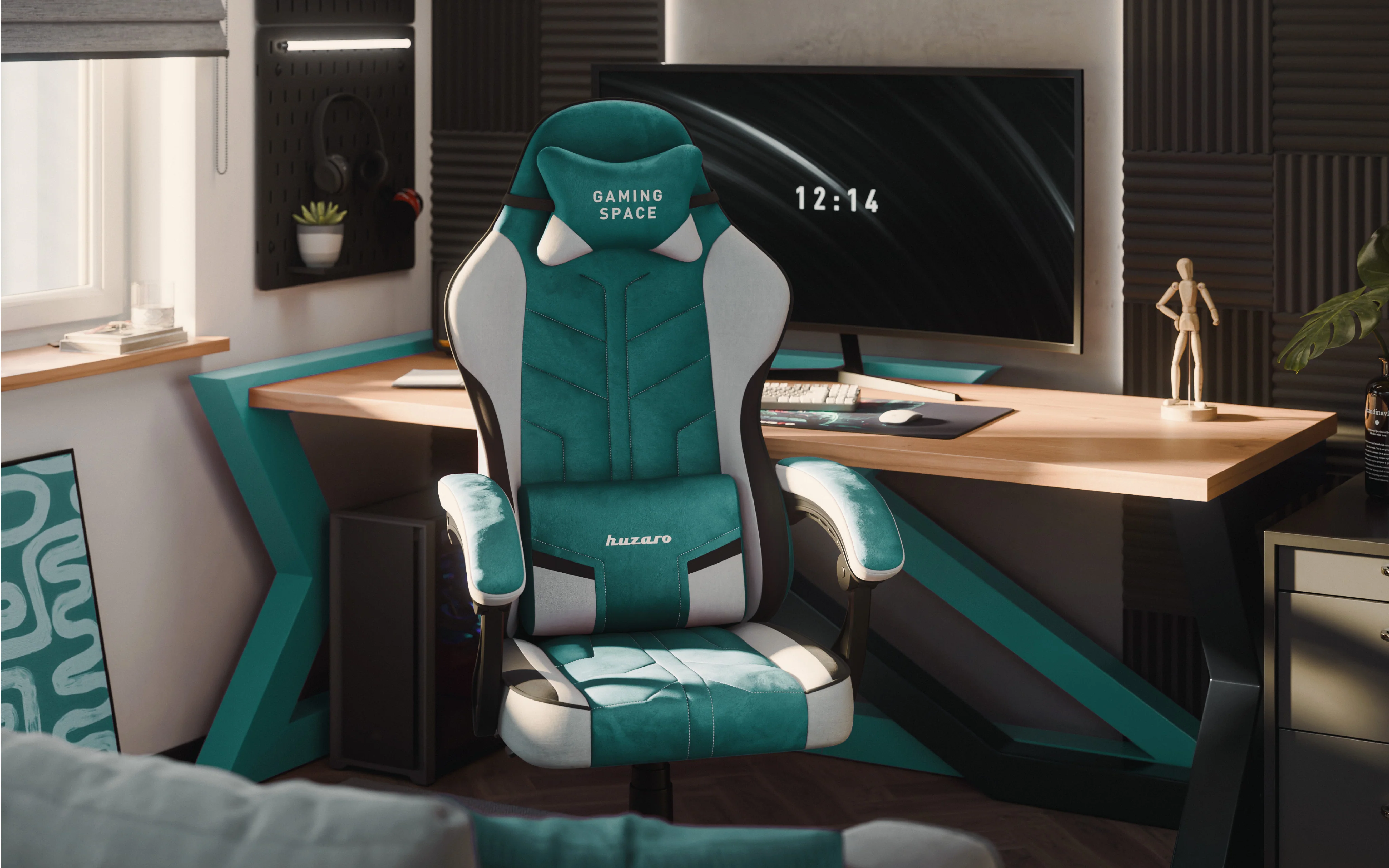 Gaming-Sessel aus Velours Huzaro Force 2.7 Green - Image 10