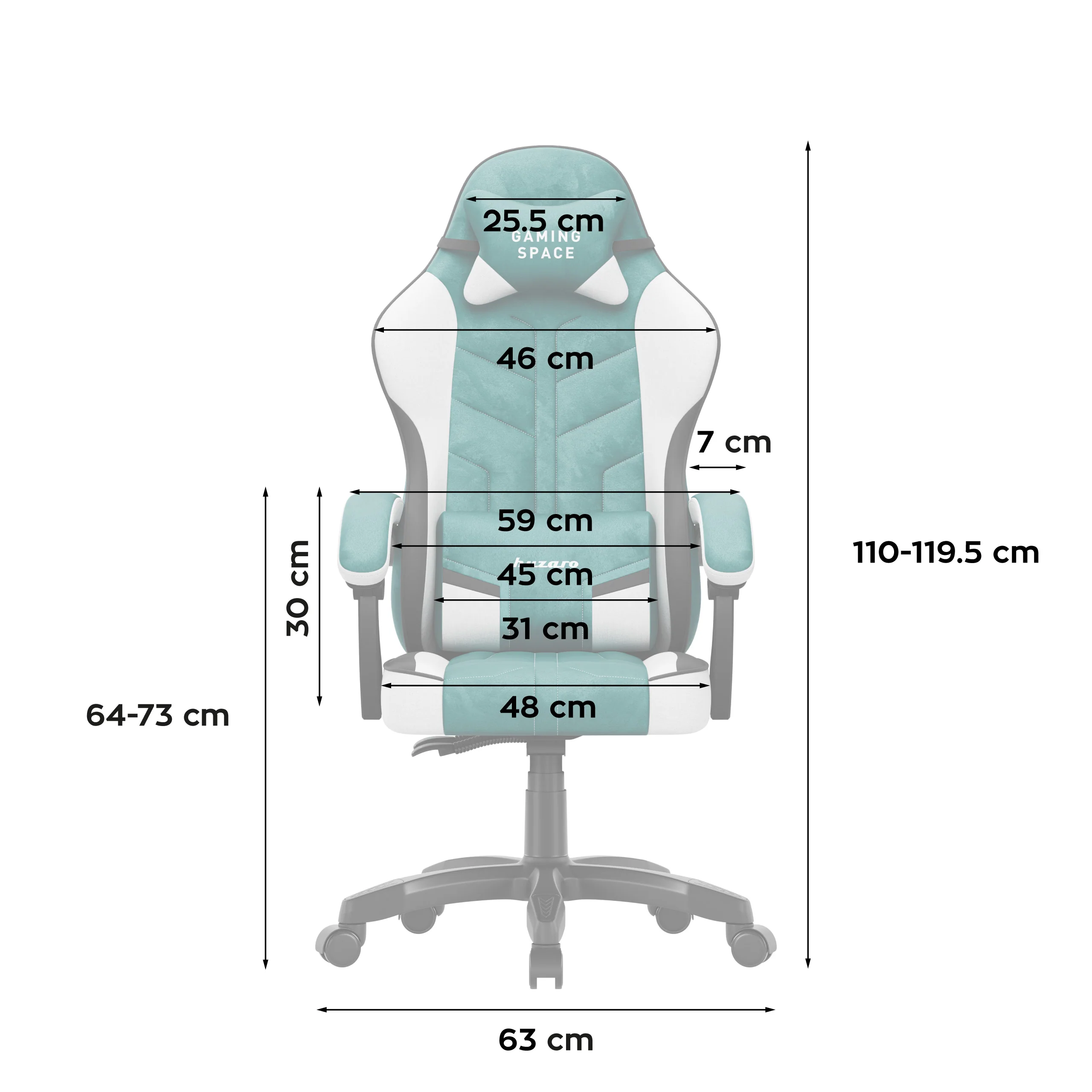 Gaming-Sessel aus Velours Huzaro Force 2.7 Green - Image 12