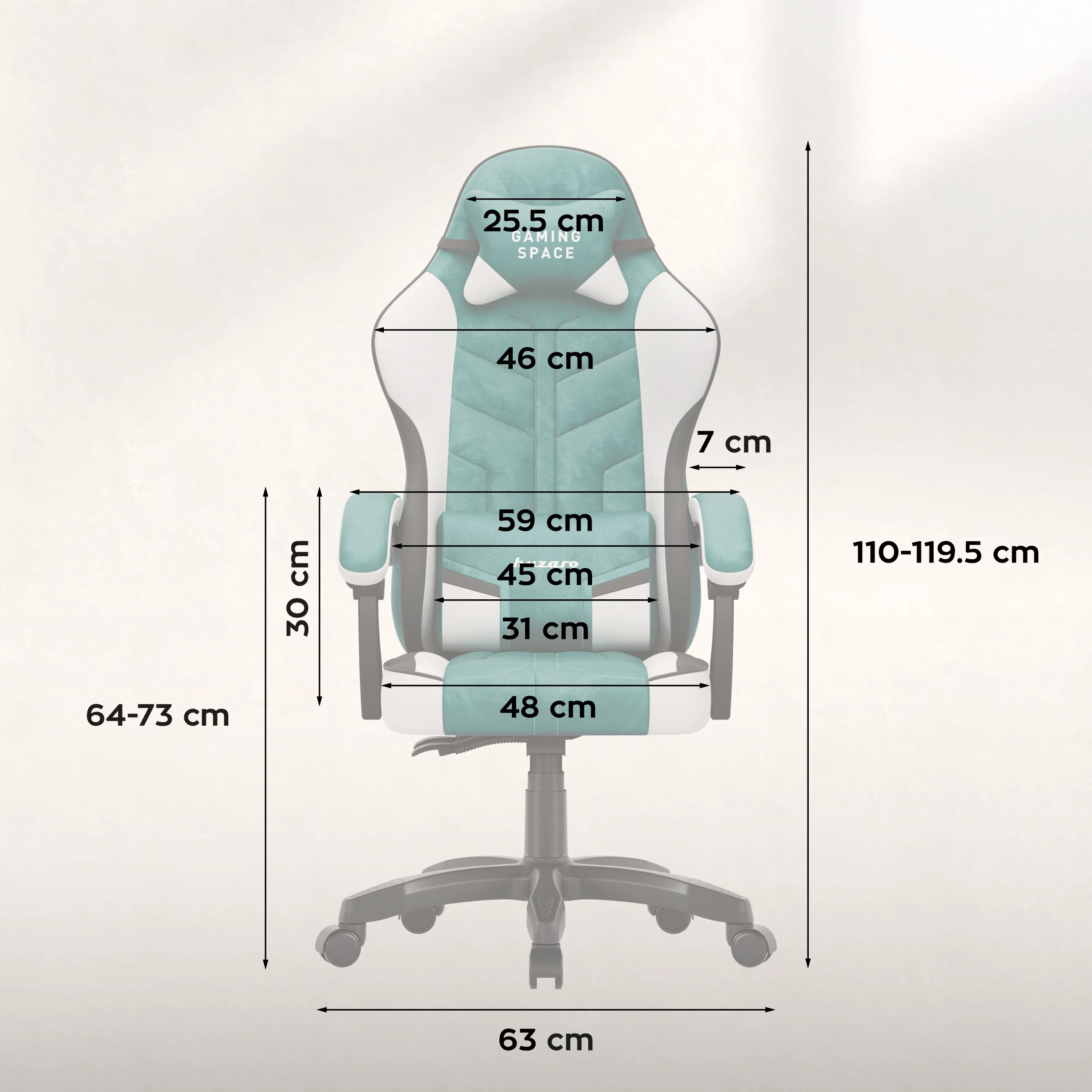 Gaming-Sessel aus Velours Huzaro Force 2.7 Green - Image 13