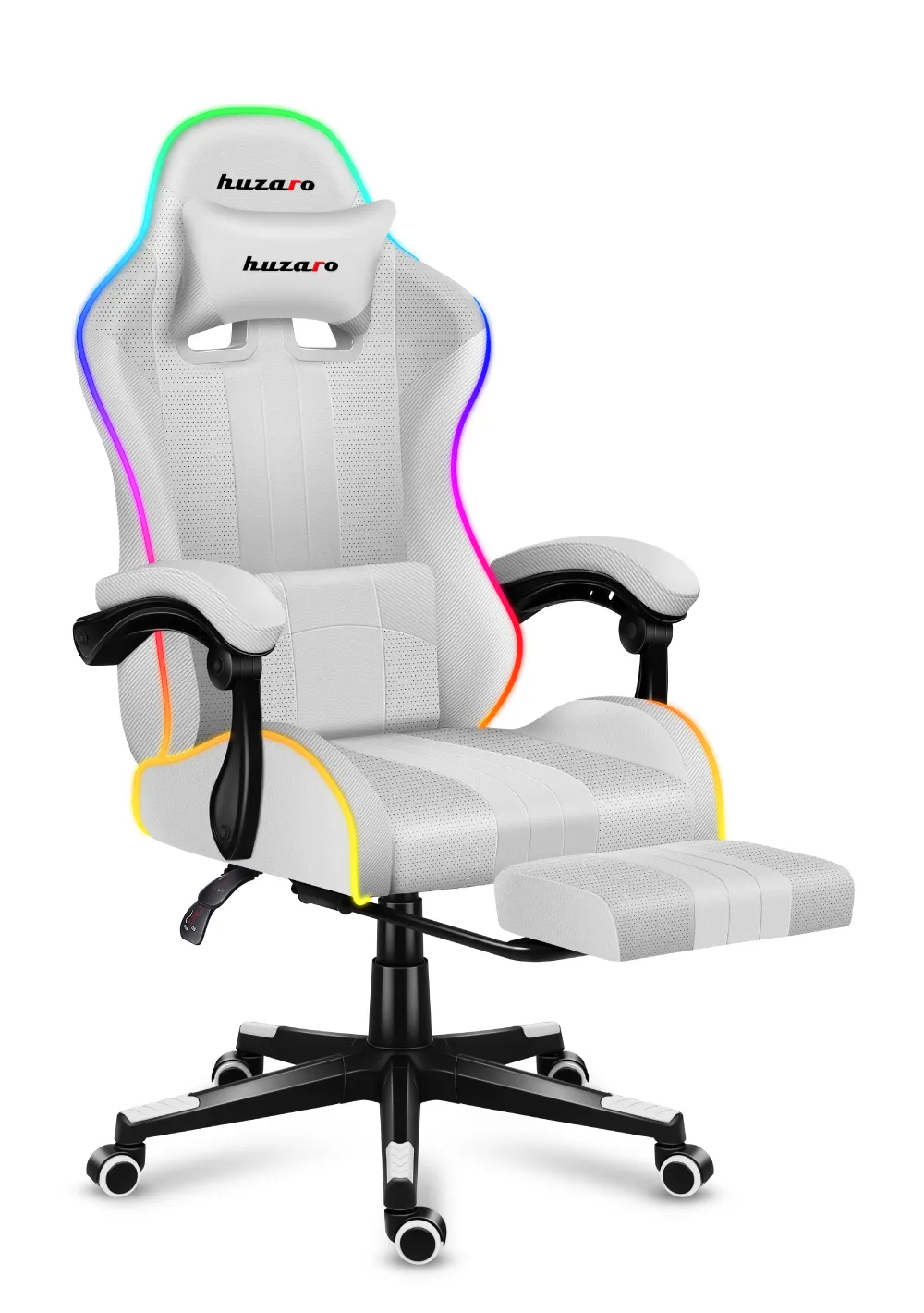 HUZARO Force 4.7 Weißer RGB-Gaming-Stuhl - Image 6