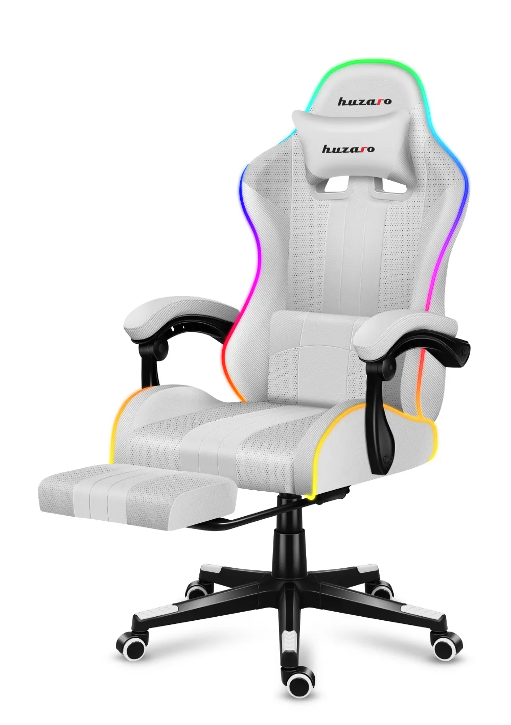 HUZARO Force 4.7 Weißer RGB-Gaming-Stuhl - Image 7