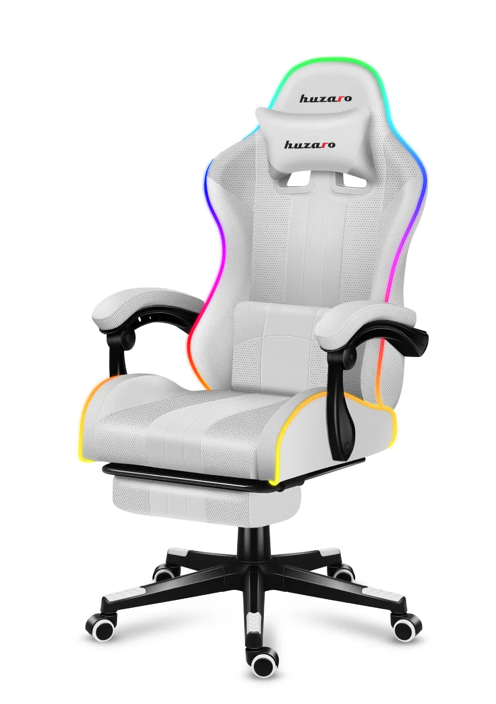 HUZARO Force 4.7 Weißer RGB-Gaming-Stuhl - Image 9