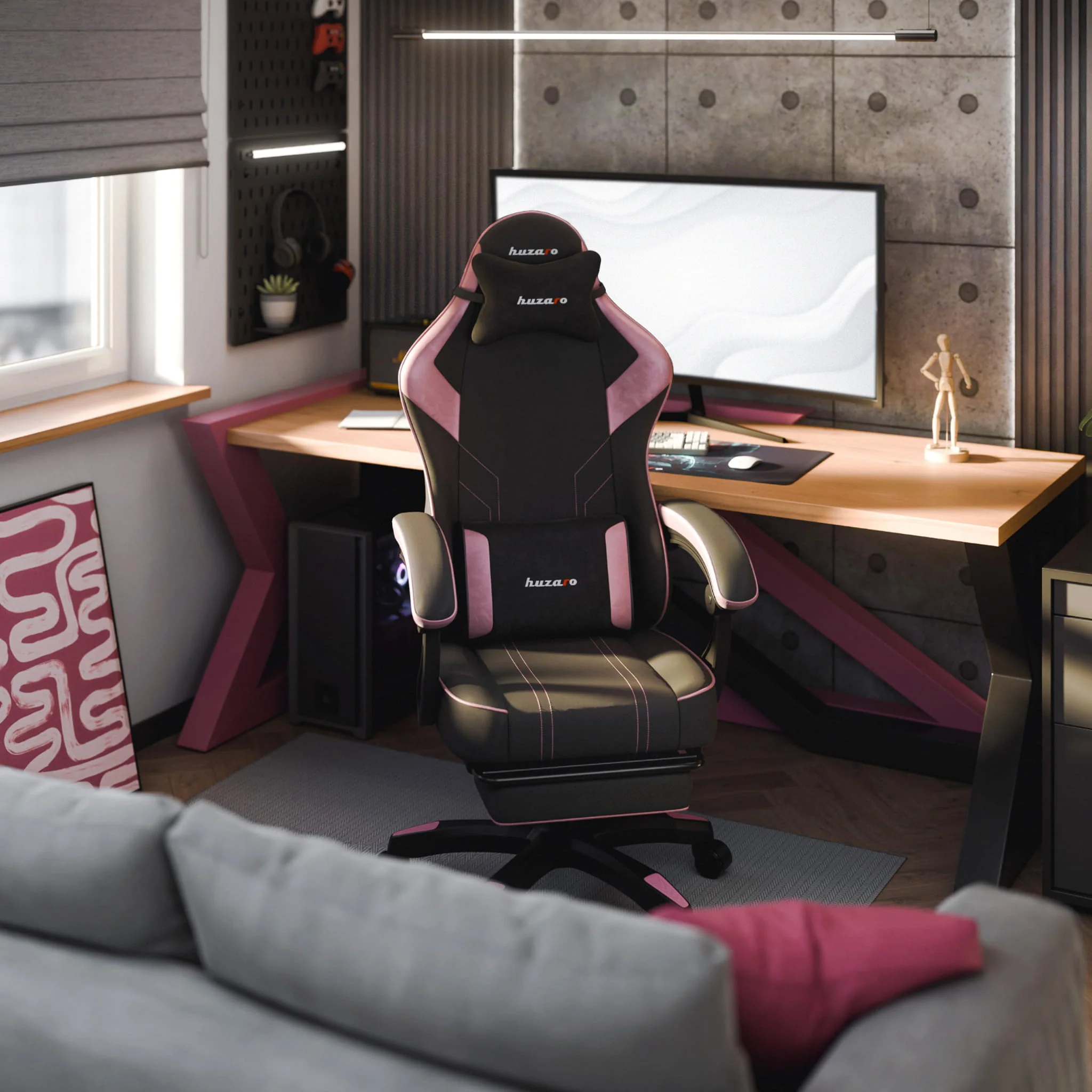 Huzaro Force 3.7 Pink Gaming Stuhl - Image 3