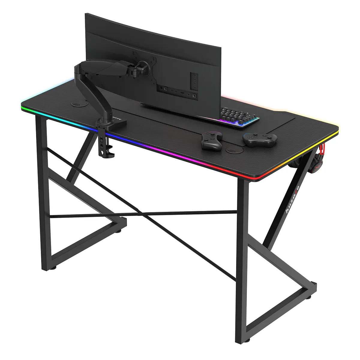 Huzaro Hero 1.7 RGB LED Gaming-Tisch Schwarz - Image 9