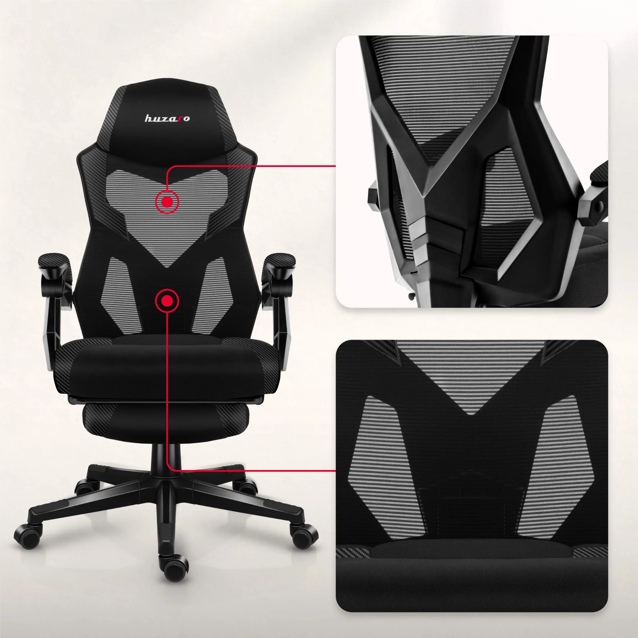 Huzaro Combat 3.1 Carbon Gaming Stuhl - Image 3