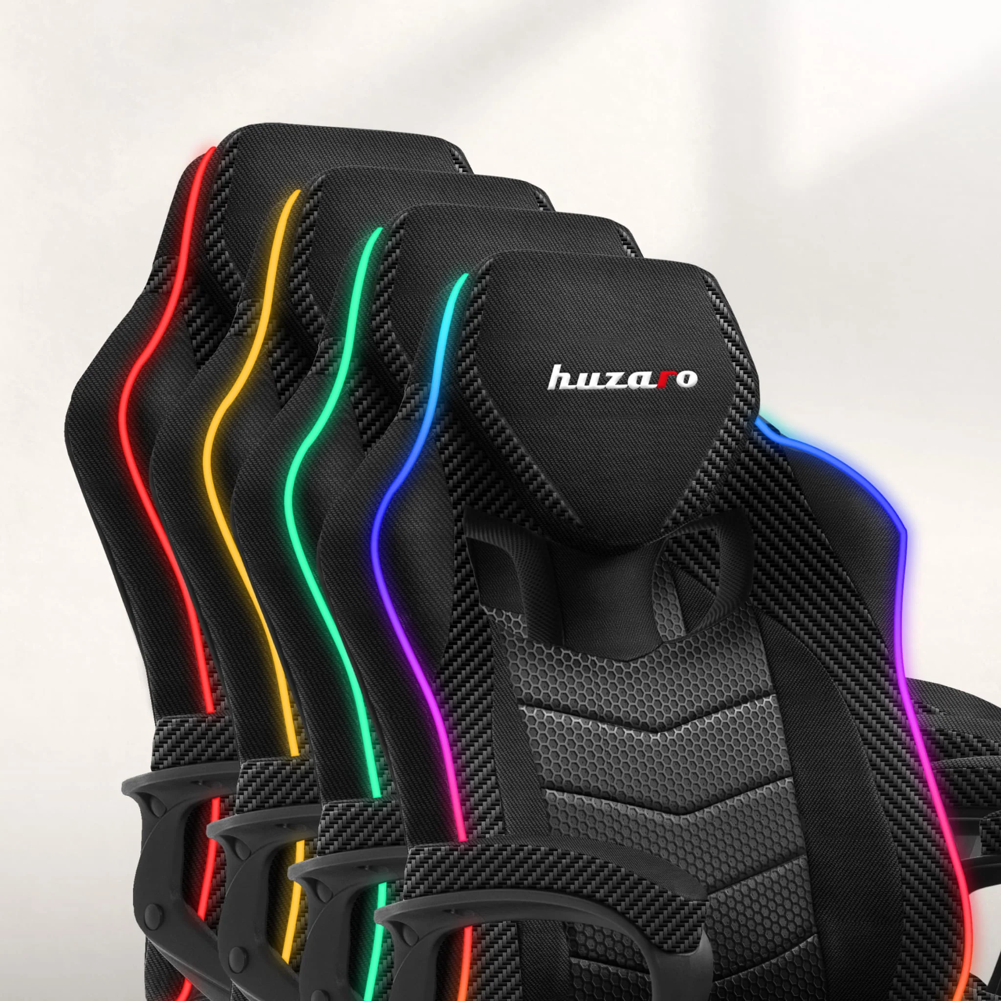 Huzaro Force 2.5 RGB LED Carbon Mesh Gaming-Stuhl - Image 4