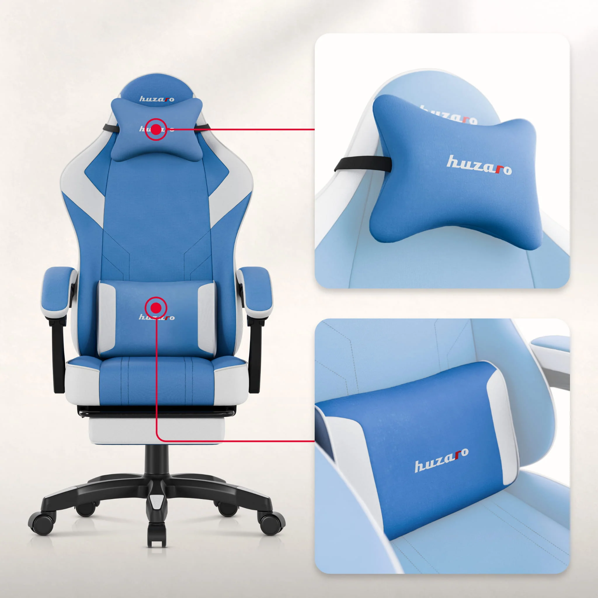Huzaro Force 3.7 Blue Gaming-Stuhl - Image 5