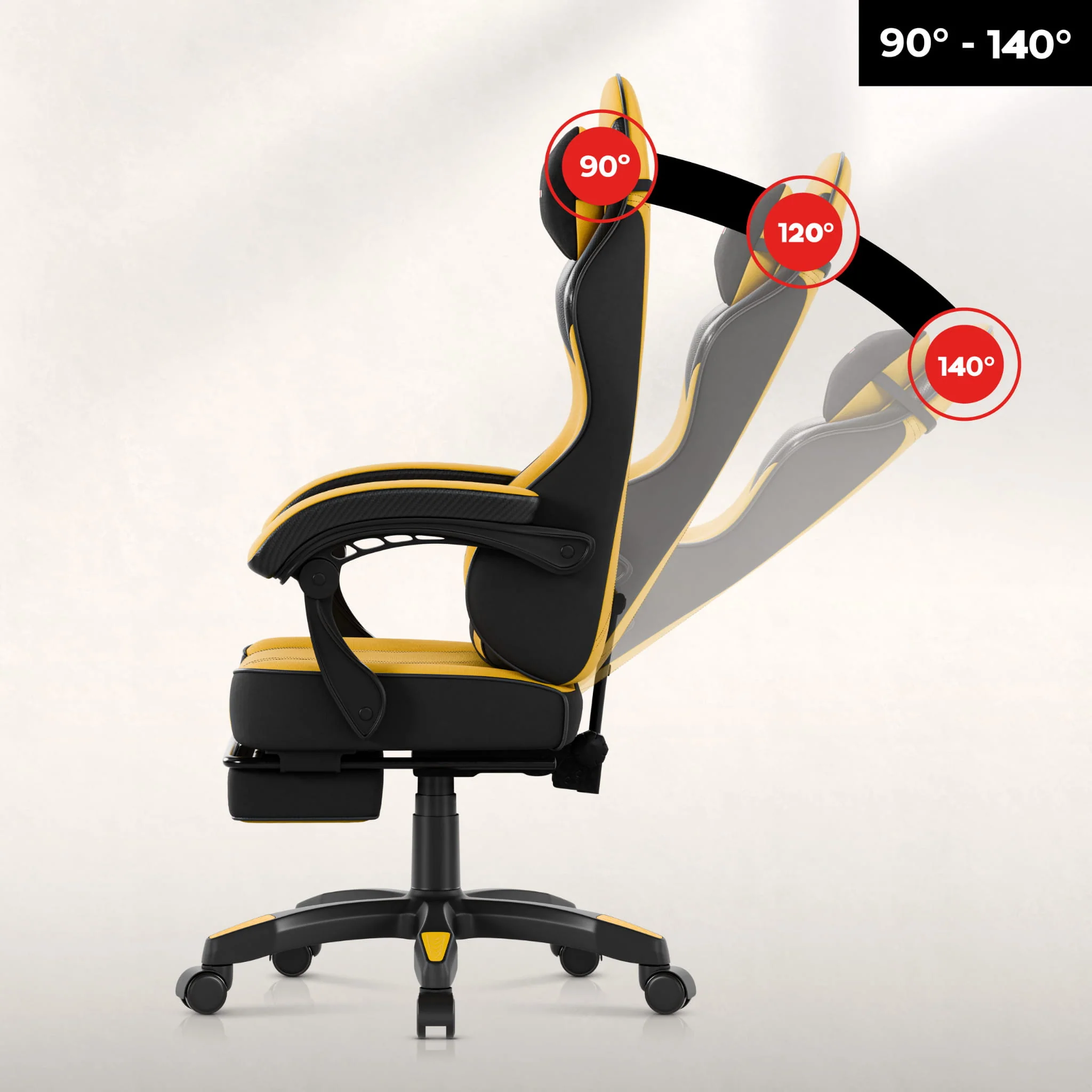 Huzaro Force 3.7 Yellow Gaming-Stuhl - Image 3