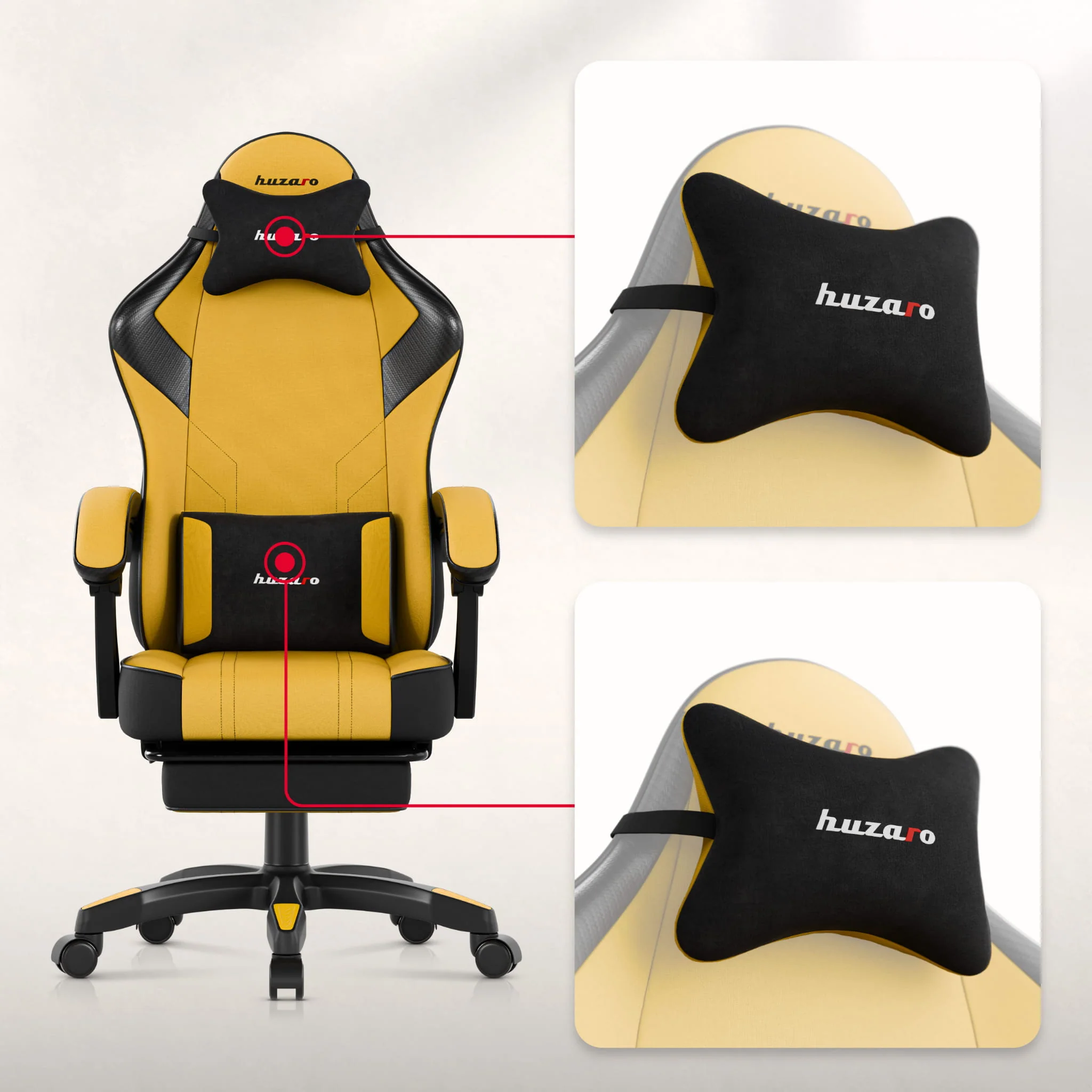 Huzaro Force 3.7 Yellow Gaming-Stuhl - Image 5