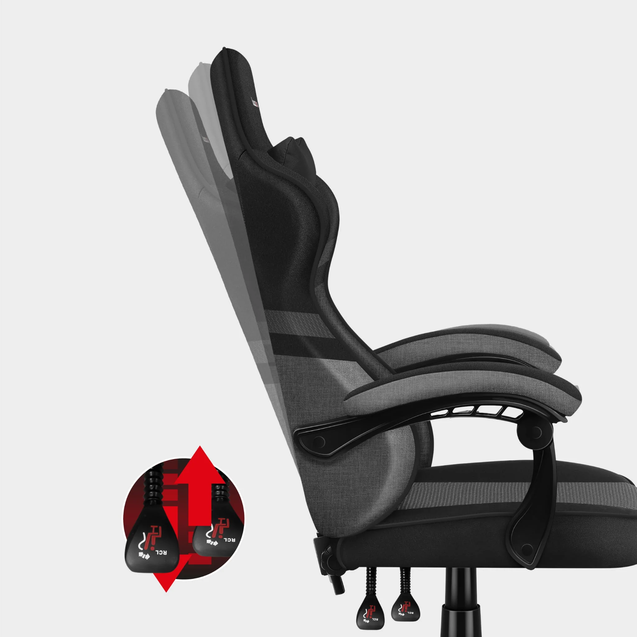 HUZARO FORCE 4.4 Grau Mesh Gaming-Stuhl - Image 8
