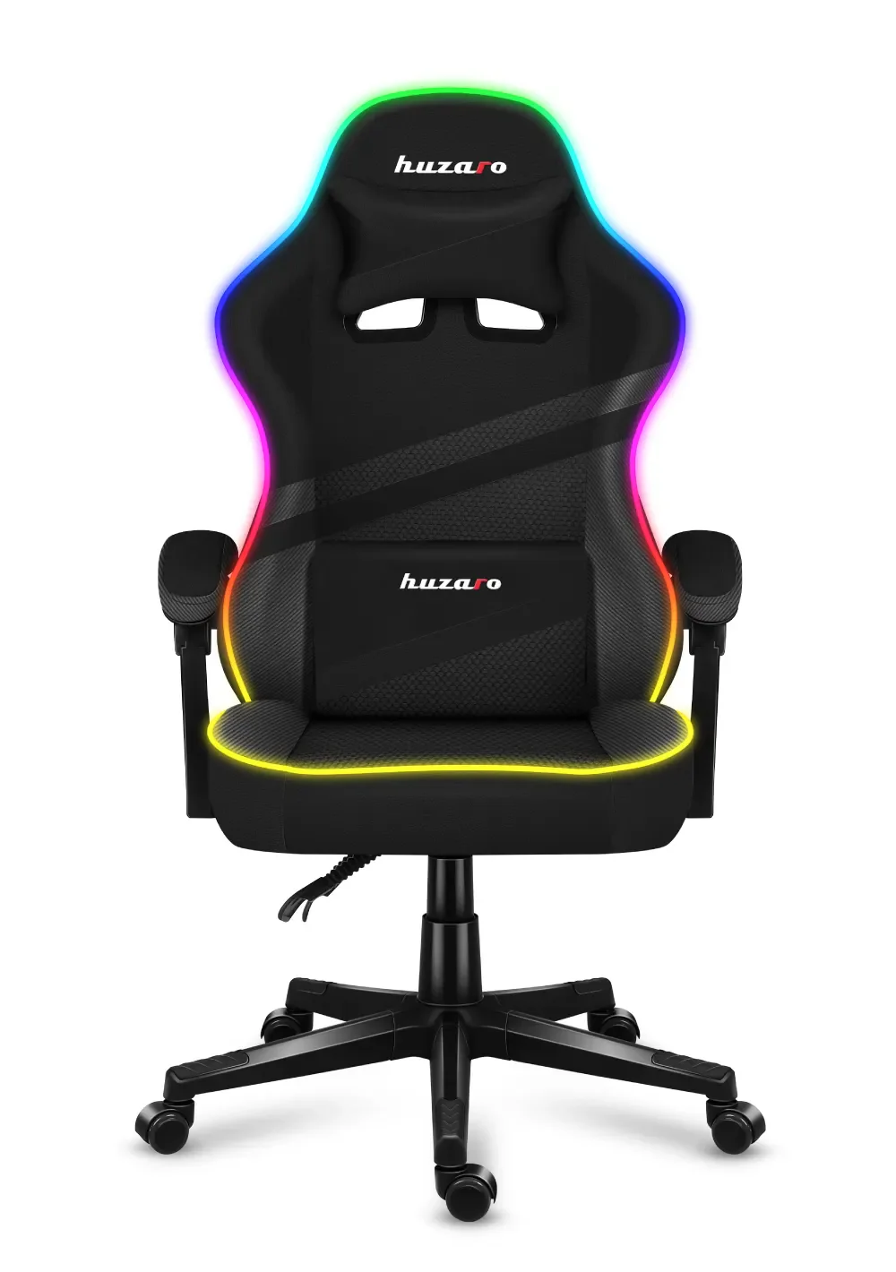 HUZARO FORCE 4.4 RGB LED Schwarz Mesh Gaming-Stuhl - Image 10
