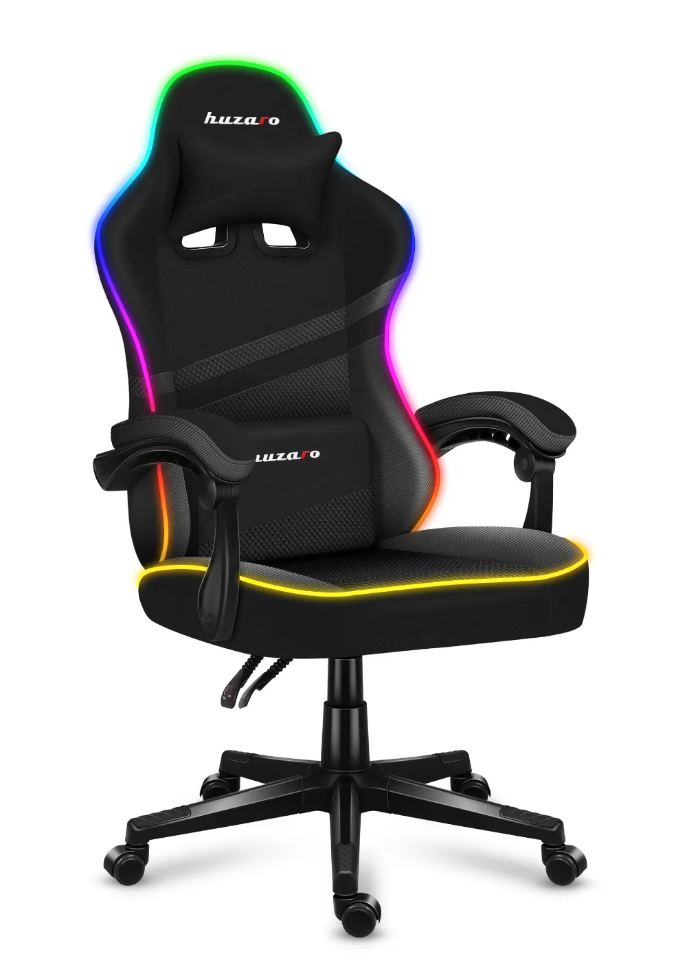 HUZARO FORCE 4.4 RGB LED Schwarz Mesh Gaming-Stuhl - Image 12