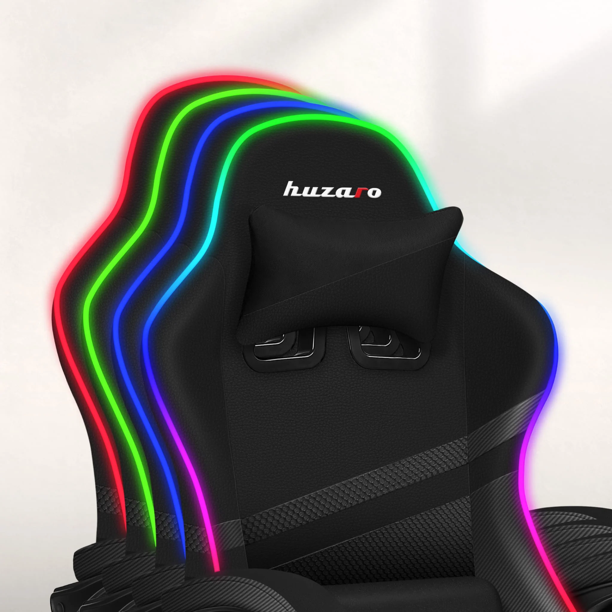HUZARO FORCE 4.4 RGB LED Schwarz Mesh Gaming-Stuhl - Image 4