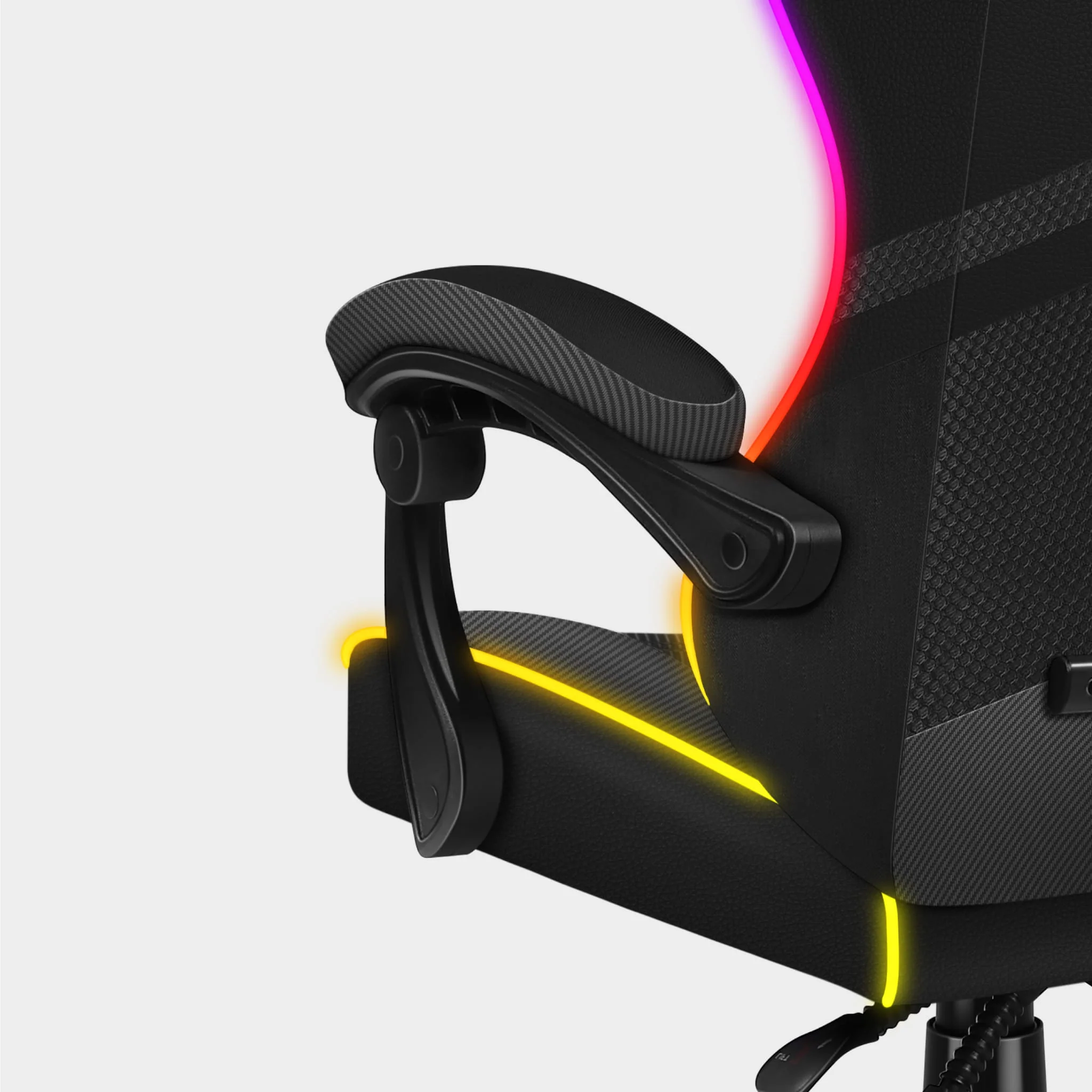 HUZARO FORCE 4.4 RGB LED Schwarz Mesh Gaming-Stuhl - Image 8