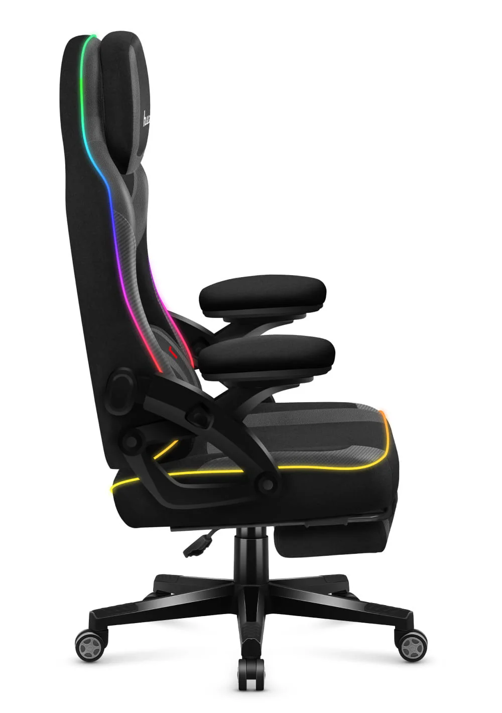 Huzaro Force 4.6 Schwarz Mesh RGB LED Smart Gaming-Stuhl - Image 10