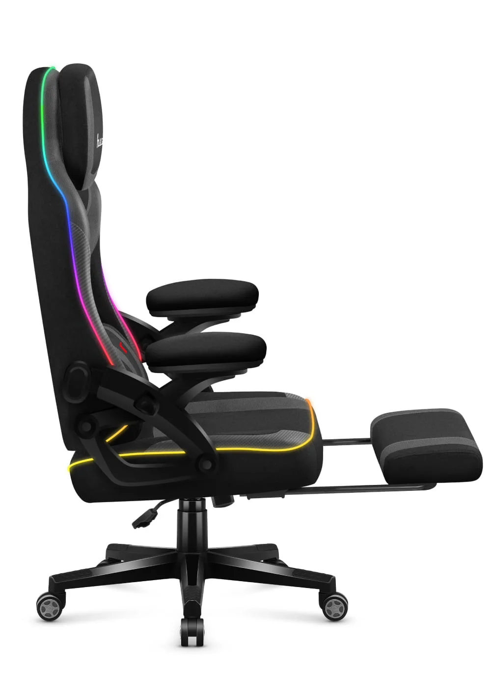 Huzaro Force 4.6 Schwarz Mesh RGB LED Smart Gaming-Stuhl - Image 11