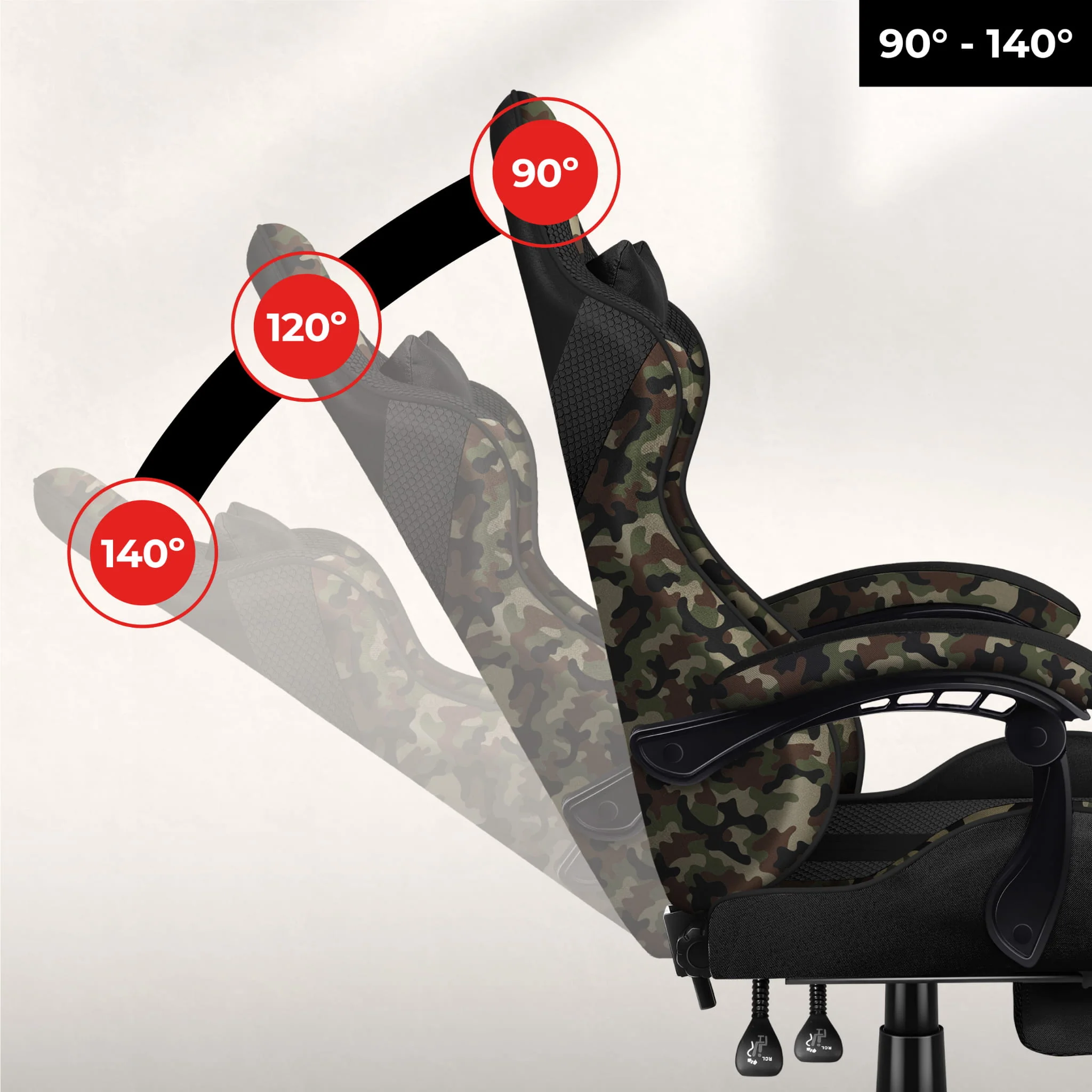 Huzaro Force 4.7 Camo Mesh Gaming-Stuhl - Image 15
