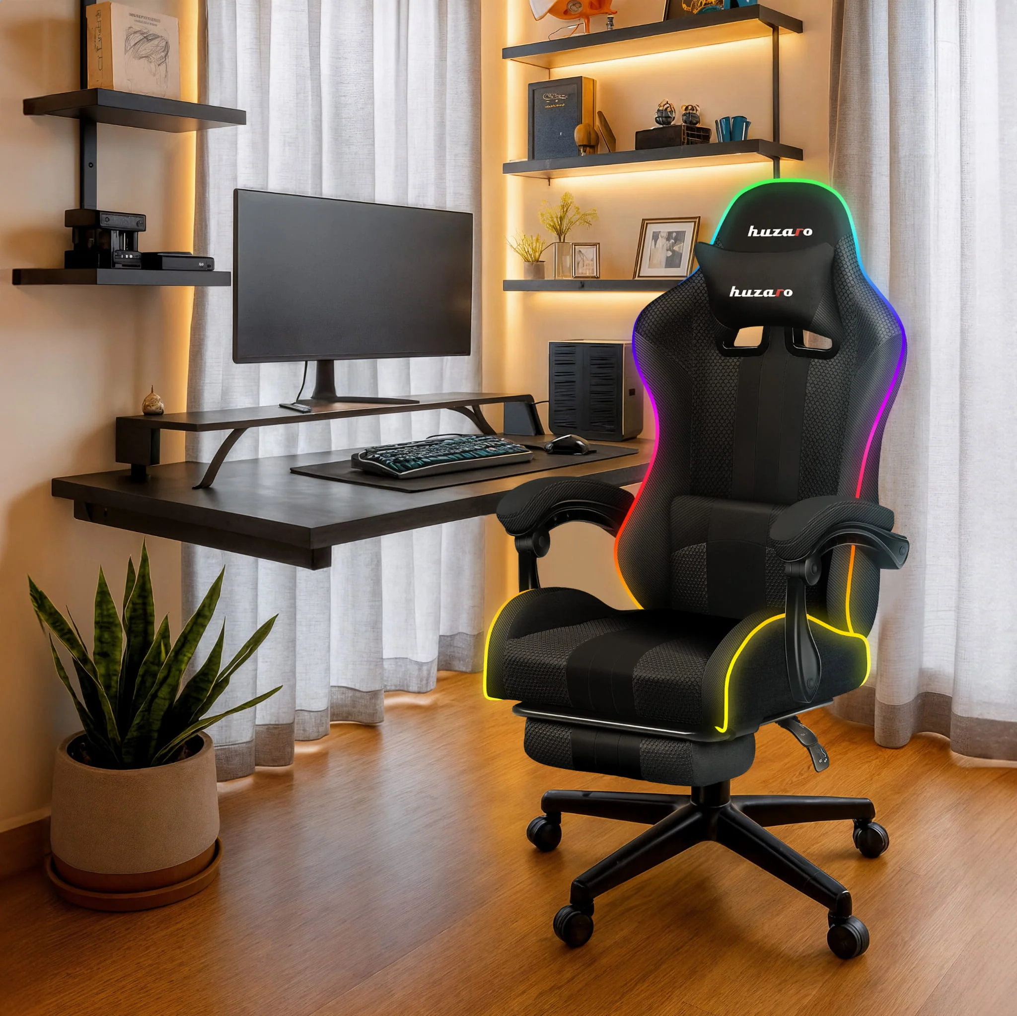 HUZARO Force 4.7 RGB LED Mesh Gaming-Stuhl - Image 4