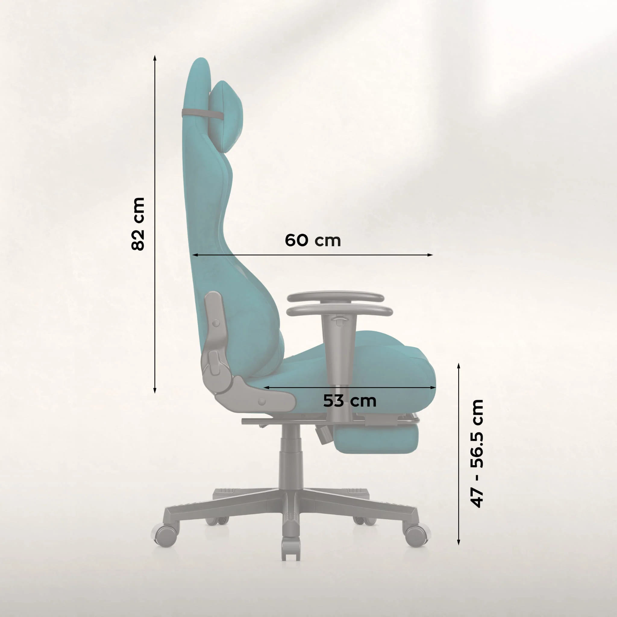 Huzaro Force 5.7 Gaming-Stuhl in Teal - Image 12