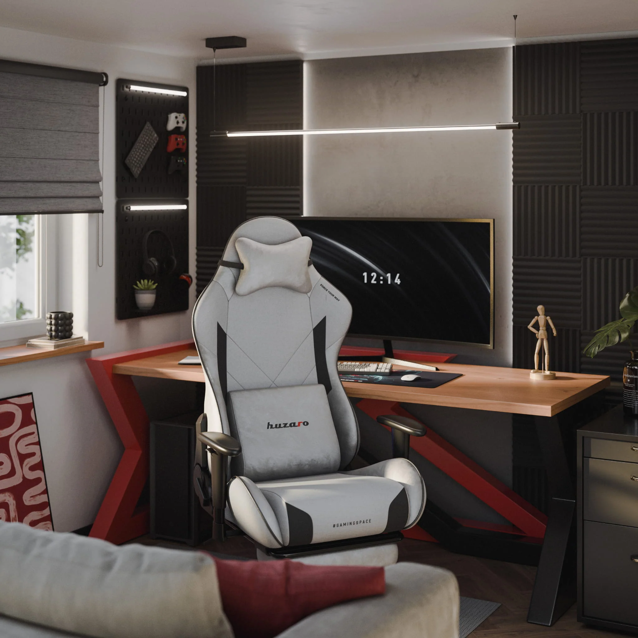 Huzaro Force 5.7 Grauer Gaming-Stuhl - Image 3