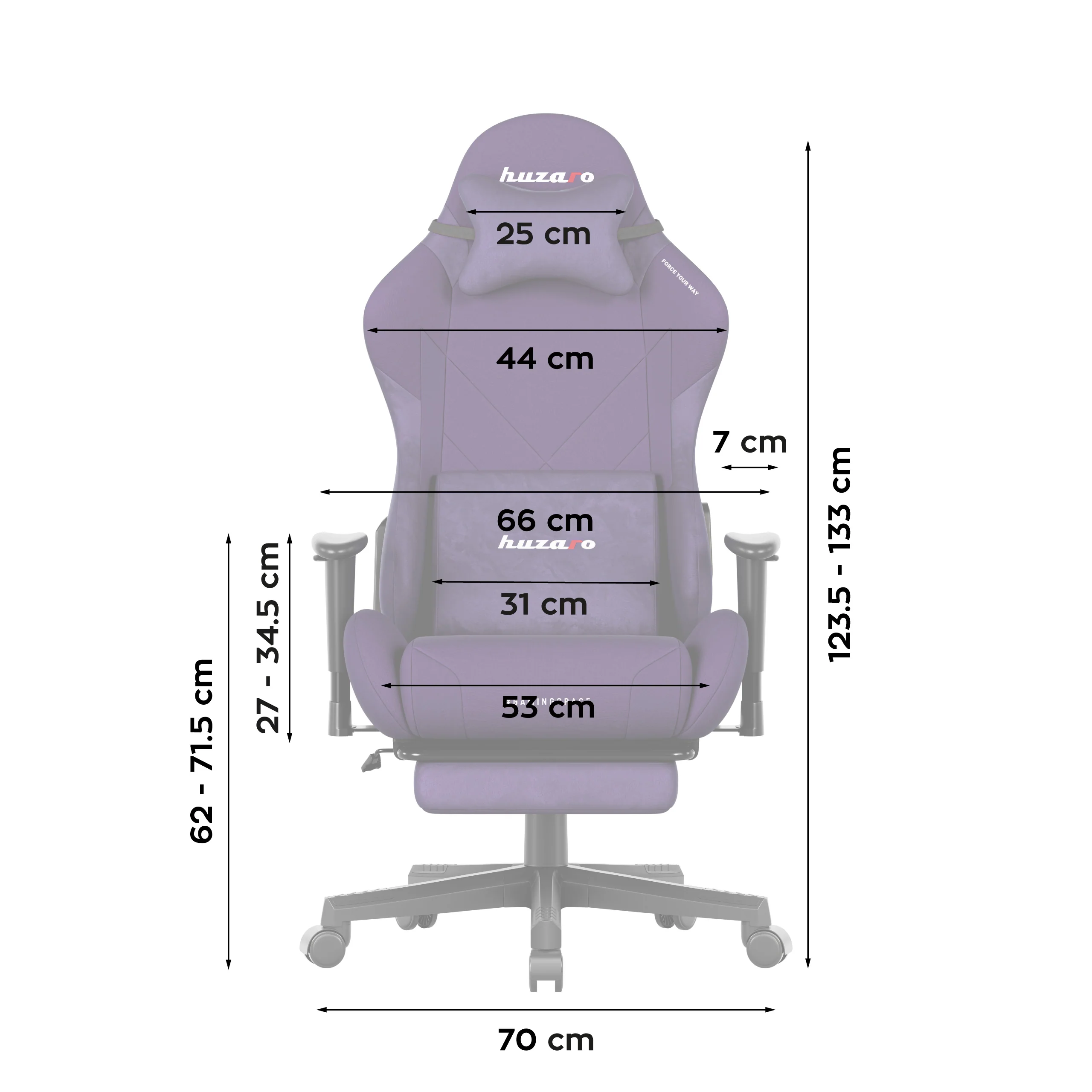 Huzaro Force 5.7 Lila Gaming-Stuhl - Image 11