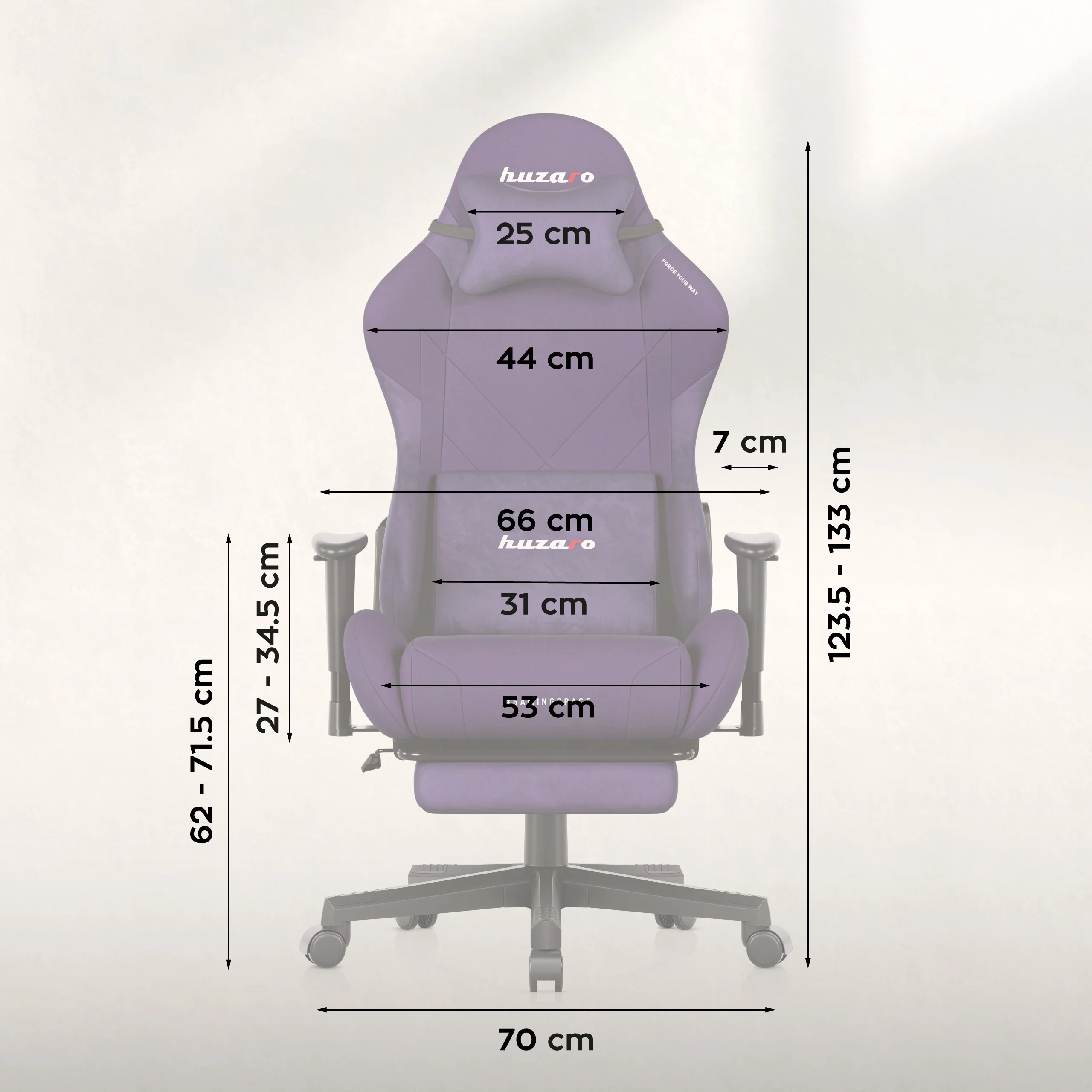 Huzaro Force 5.7 Lila Gaming-Stuhl - Image 12