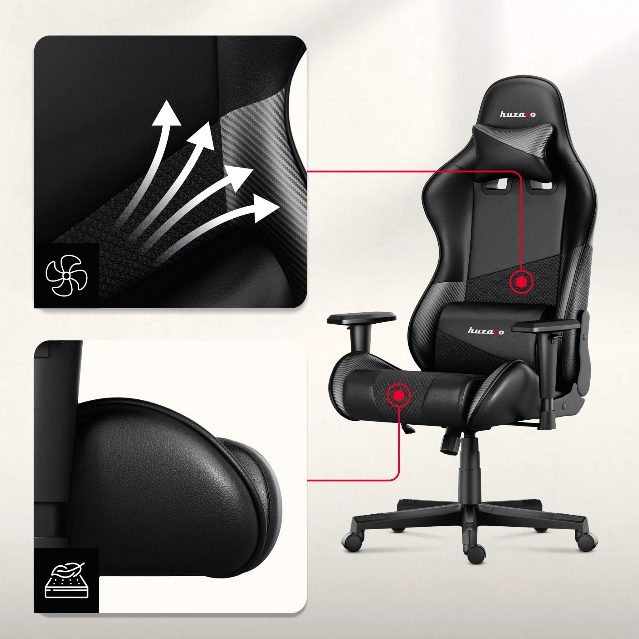 HUZARO FORCE 6.2 Carbon Gaming-Stuhl - Image 5