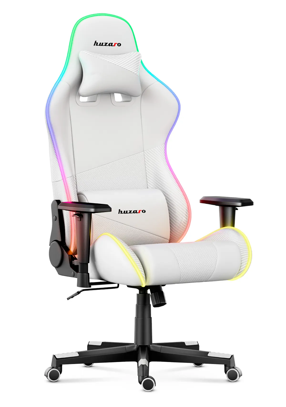 HUZARO FORCE 6.2 Weiß RGB LED Gaming-Stuhl - Image 9